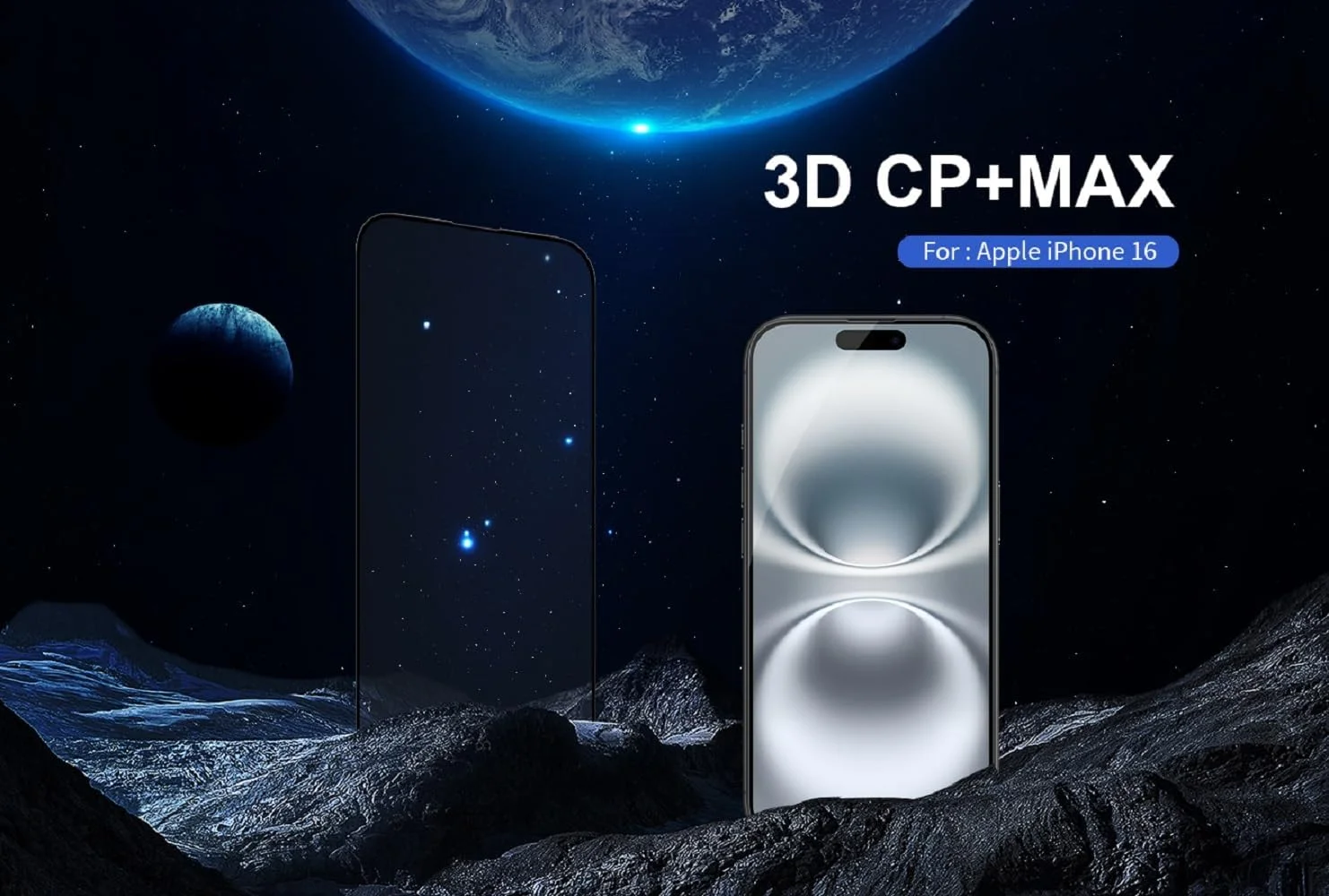 محافظ صفحه نمایش شیشه ای ضد انفجار نیلکین CP+ MAX، 0.33 میلی متر، 3D، طراحی شده برای اپل آیفون 16 - مشکی محافظ صفحه نمایش شیشه ای ضد انفجار نیلکین CP+ MAX، 0.33 میلی متر، 3D، طراحی شده برای اپل آیفون 16 - مشکی