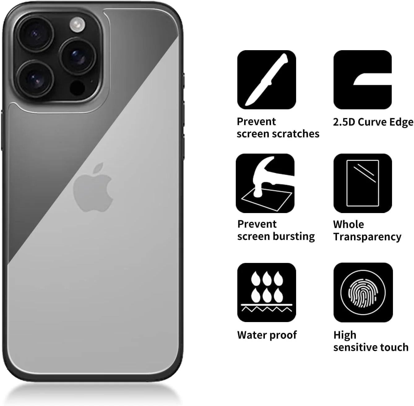 محافظ پشت شیشه ای برای آیفون 16 پرو مکس، بسته 3 عددی شیشه حرارت دیده HD با سختی 9H، مقاوم در برابر خراش، پشتیبانی از شارژ مغناطیسی، فوق العاده نازک با لبه های گرد 2.5D (6.9 اینچ، شفاف) محافظ پشت شیشه ای برای آیفون 16 پرو مکس، بسته 3 عددی شیشه حرارت دیده HD با سختی 9H، مقاوم در برابر خراش، پشتیبانی از شارژ مغناطیسی، فوق العاده نازک با لبه های گرد 2.5D (6.9 اینچ، شفاف)