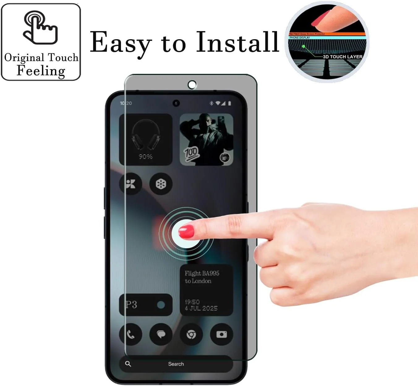 محافظ صفحه نمایش حریم خصوصی SALMERB بسته 2 عددی برای Nothing Phone 3A/Nothing Phone 3A Pro، ضد جاسوسی، ضد خش، محافظ صفحه نمایش شیشه ای اثر انگشت، بدون حباب، فوق العاده شفاف 99.99٪ محافظ صفحه نمایش حریم خصوصی SALMERB بسته 2 عددی برای Nothing Phone 3A/Nothing Phone 3A Pro، ضد جاسوسی، ضد خش، محافظ صفحه نمایش شیشه ای اثر انگشت، بدون حباب، فوق العاده شفاف 99.99٪