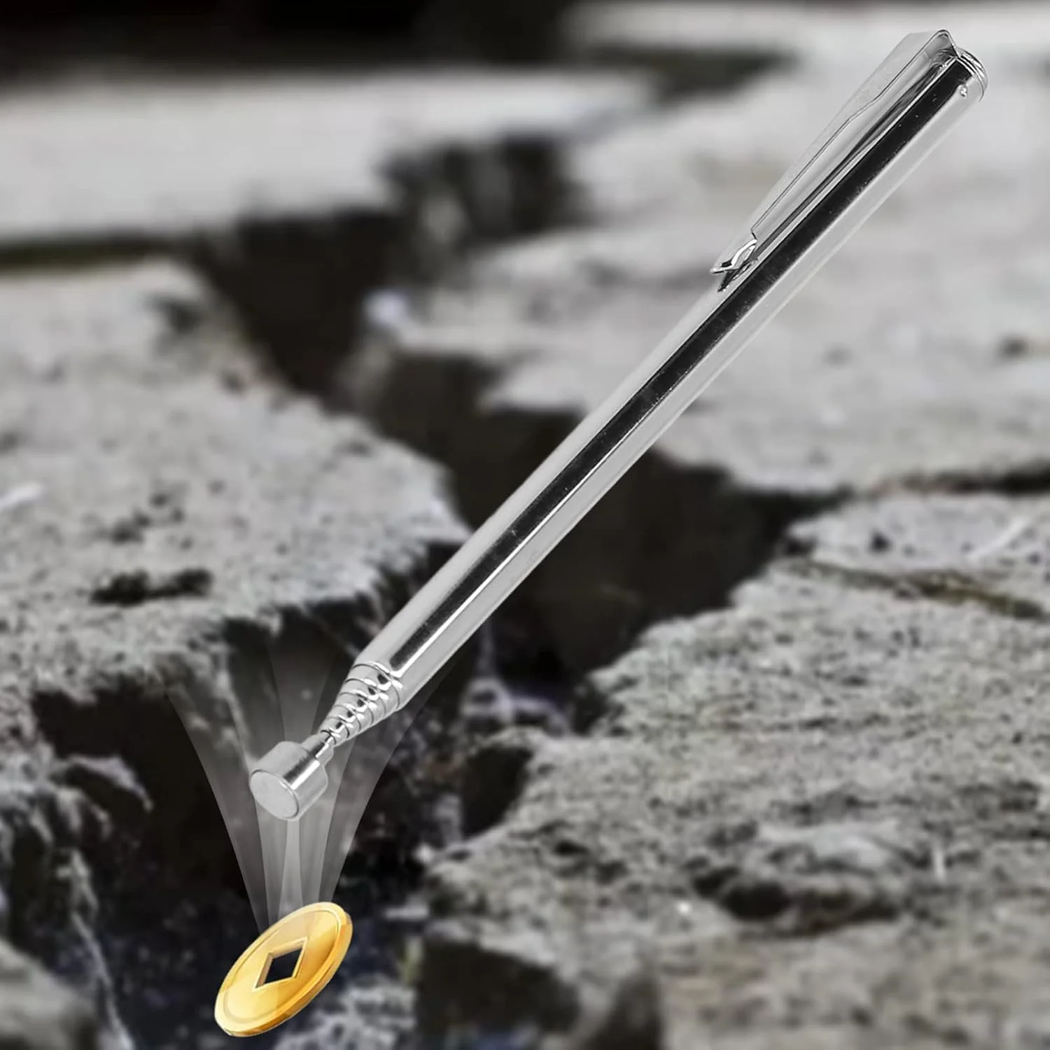 ابزار مغناطیسی جمع کننده قابل حمل، استیل ضد زنگ، سبک وزن، آهنربای تلسکوپی، قلم جمع کننده مغناطیسی جمع شونده برای کارخانه مونتاژ خودرو ابزار مغناطیسی جمع کننده قابل حمل، استیل ضد زنگ، سبک وزن، آهنربای تلسکوپی، قلم جمع کننده مغناطیسی جمع شونده برای کارخانه مونتاژ خودرو