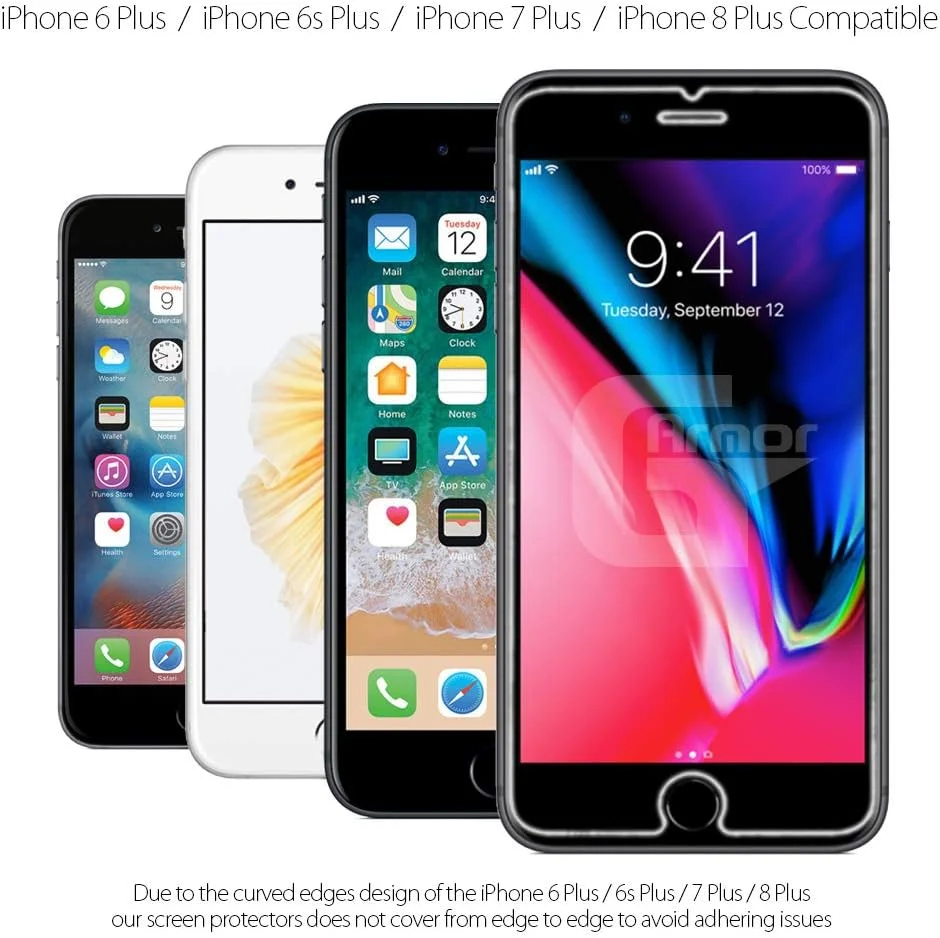 محافظ صفحه نمایش شیشه ای G-Armor برای آیفون 8 پلاس، 7 پلاس، 6s پلاس، 6 پلاس (2 عدد) - محافظ صفحه نمایش شیشه ای حرارت دیده فوق العاده شفاف، سازگار با قاب گوشی، لوازم جانبی برای آیفون های 5.5 اینچی اپل محافظ صفحه نمایش شیشه ای G-Armor برای آیفون 8 پلاس، 7 پلاس، 6s پلاس، 6 پلاس (2 عدد) - محافظ صفحه نمایش شیشه ای حرارت دیده فوق العاده شفاف، سازگار با قاب گوشی، لوازم جانبی برای آیفون های 5.5 اینچی اپل