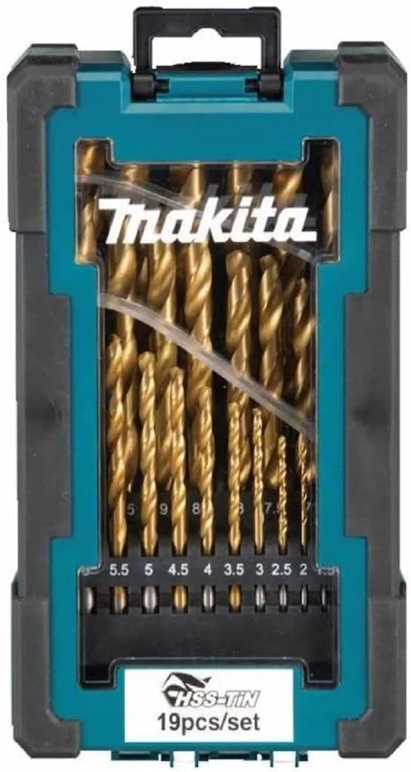 مجموعه مته فلز MAKITA D-72229 HSS-TiN، 1-10 میلی متر، 19 عددی مجموعه مته فلز MAKITA D-72229 HSS-TiN، 1-10 میلی متر، 19 عددی