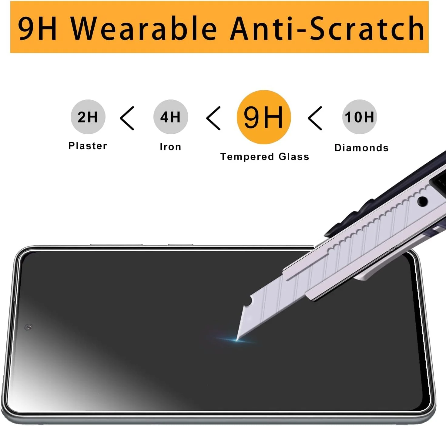 محافظ صفحه نمایش شیشه ای حرارت دیده 9H [بسته 2 عددی] T Tersely برای گوشی سامسونگ گلکسی A73 5G، سازگار با قاب، باز کردن قفل با اثر انگشت، ضد خش، فوق العاده شفاف