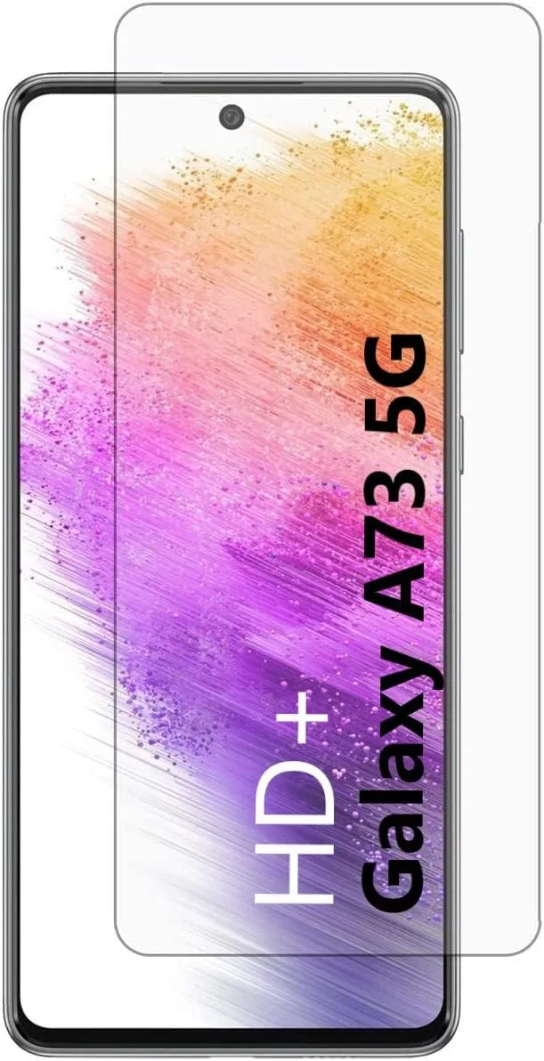محافظ صفحه نمایش شیشه ای Muzz Samsung Galaxy A73 5G، ضد خش، سختی 9H، فیلم محافظ HD برای Galaxy A73 5G، شفاف