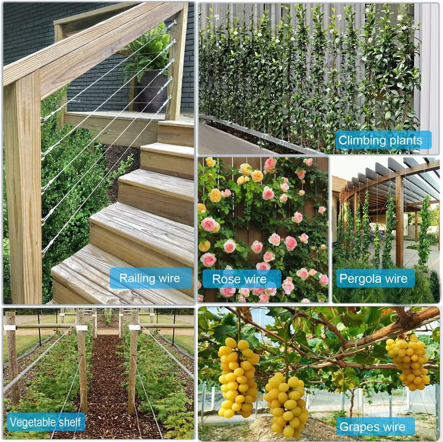 مجموعه مهارکش آزونی برای کابل های سیم بکسل داربست، کیت سیم بکسل استیل ضد زنگ 1/16 اینچ، کابل فلزی 100 فوتی با کشنده سیم برای سیستم آویز پرده سیمی، سیم لباس و کیت آویز چراغ های رشته ای مجموعه مهارکش آزونی برای کابل های سیم بکسل داربست، کیت سیم بکسل استیل ضد زنگ 1/16 اینچ، کابل فلزی 100 فوتی با کشنده سیم برای سیستم آویز پرده سیمی، سیم لباس و کیت آویز چراغ های رشته ای