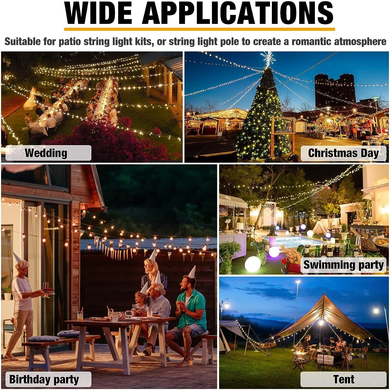 کیت آویز چراغ ریسه ای Azonee، سیم بکسل استیل 1/8 اینچی به طول 30 متر با روکش، همراه با مهارکش و قلاب برای سیستم نرده بالکن، آویز چراغ فضای باز، حصار باغ کیت آویز چراغ ریسه ای Azonee، سیم بکسل استیل 1/8 اینچی به طول 30 متر با روکش، همراه با مهارکش و قلاب برای سیستم نرده بالکن، آویز چراغ فضای باز، حصار باغ