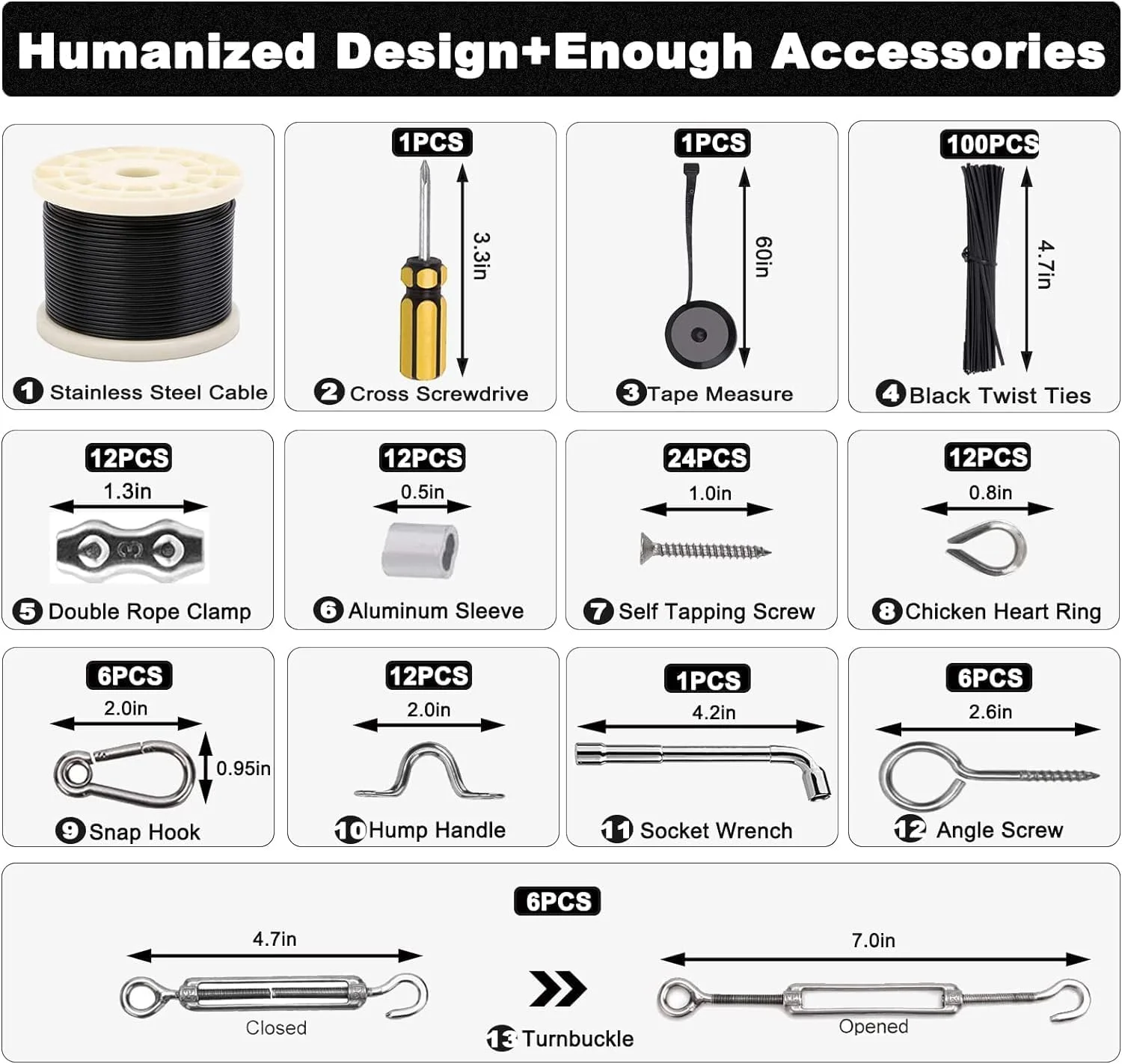 کیت آویز چراغ رشته ای Azonee با طناب سیمی استیل ضد زنگ 304 با روکش نایلونی 250 فوتی به همراه مهارکش ها و قلاب ها برای لوازم جانبی نورپردازی فضای باز و حیاط خلوت کیت آویز چراغ رشته ای Azonee با طناب سیمی استیل ضد زنگ 304 با روکش نایلونی 250 فوتی به همراه مهارکش ها و قلاب ها برای لوازم جانبی نورپردازی فضای باز و حیاط خلوت