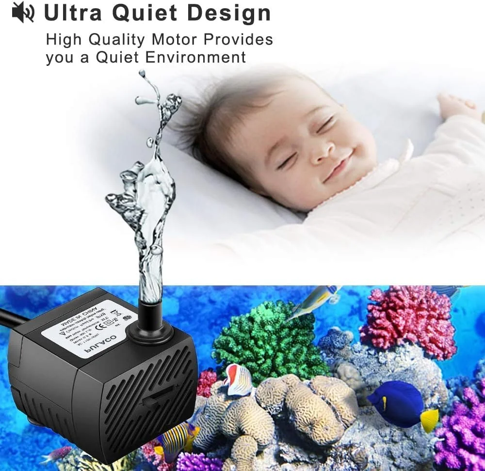 پمپ آب آزونی، مینی، کوچک، شناور، پمپ فواره ای، فوق العاده بی صدا، 95GPH، 5 وات، مینی پمپ آب شناور برای آکواریوم، مخزن ماهی، حوض، فواره، هیدروپونیک پمپ آب آزونی، مینی، کوچک، شناور، پمپ فواره ای، فوق العاده بی صدا، 95GPH، 5 وات، مینی پمپ آب شناور برای آکواریوم، مخزن ماهی، حوض، فواره، هیدروپونیک