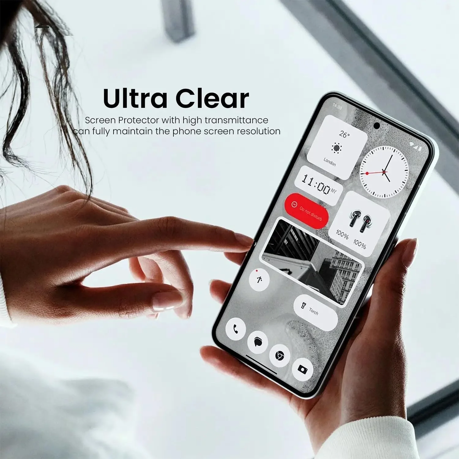محافظ صفحه نمایش Muzz Nothing Phone 2، چسب کامل، بدون حباب، ضد خش، ضد اثر انگشت، سختی 9H، لبه منحنی سه بعدی شیشه ای حرارت دیده برای Nothing Phone 2 (شیشه مشکی 5D) محافظ صفحه نمایش Muzz Nothing Phone 2، چسب کامل، بدون حباب، ضد خش، ضد اثر انگشت، سختی 9H، لبه منحنی سه بعدی شیشه ای حرارت دیده برای Nothing Phone 2 (شیشه مشکی 5D)