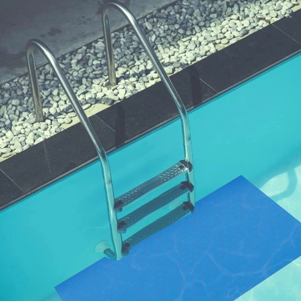 پد نردبان استخر بزرگ Azonee، 38x89 سانتی متر، پد محافظ پله استخر ضد لغزش برای لاینر و پله های استخرهای رو زمینی (بافت گرد) پد نردبان استخر بزرگ Azonee، 38x89 سانتی متر، پد محافظ پله استخر ضد لغزش برای لاینر و پله های استخرهای رو زمینی (بافت گرد)