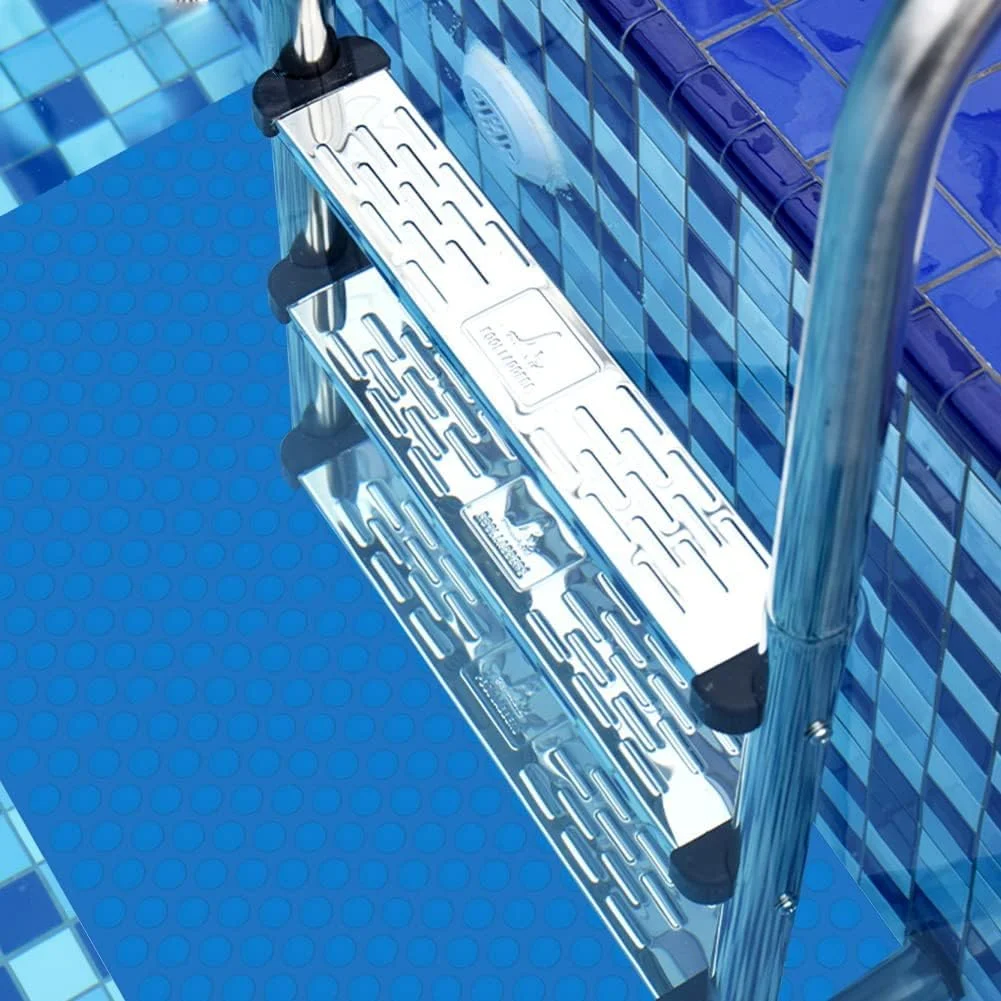 پد نردبان استخر بزرگ Azonee، 38x89 سانتی متر، پد محافظ پله استخر ضد لغزش برای لاینر و پله های استخرهای رو زمینی (بافت گرد) پد نردبان استخر بزرگ Azonee، 38x89 سانتی متر، پد محافظ پله استخر ضد لغزش برای لاینر و پله های استخرهای رو زمینی (بافت گرد)