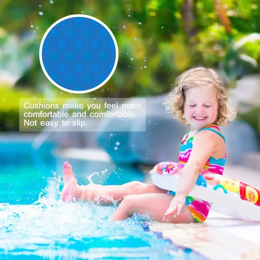 پد نردبان استخر بزرگ Azonee، 38x89 سانتی متر، پد محافظ پله استخر ضد لغزش برای لاینر و پله های استخرهای رو زمینی (بافت گرد) پد نردبان استخر بزرگ Azonee، 38x89 سانتی متر، پد محافظ پله استخر ضد لغزش برای لاینر و پله های استخرهای رو زمینی (بافت گرد)