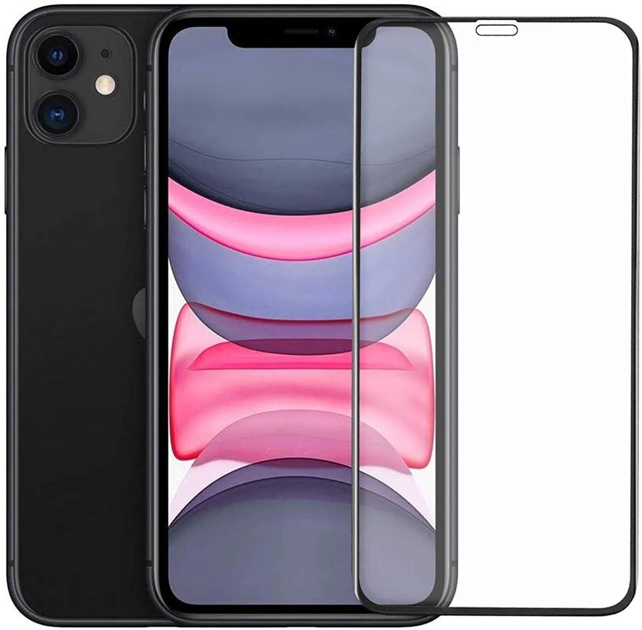 محافظ صفحه نمایش شیشه ای فول چسب لبه به لبه آیفون 11 / آیفون XR برند Emodil