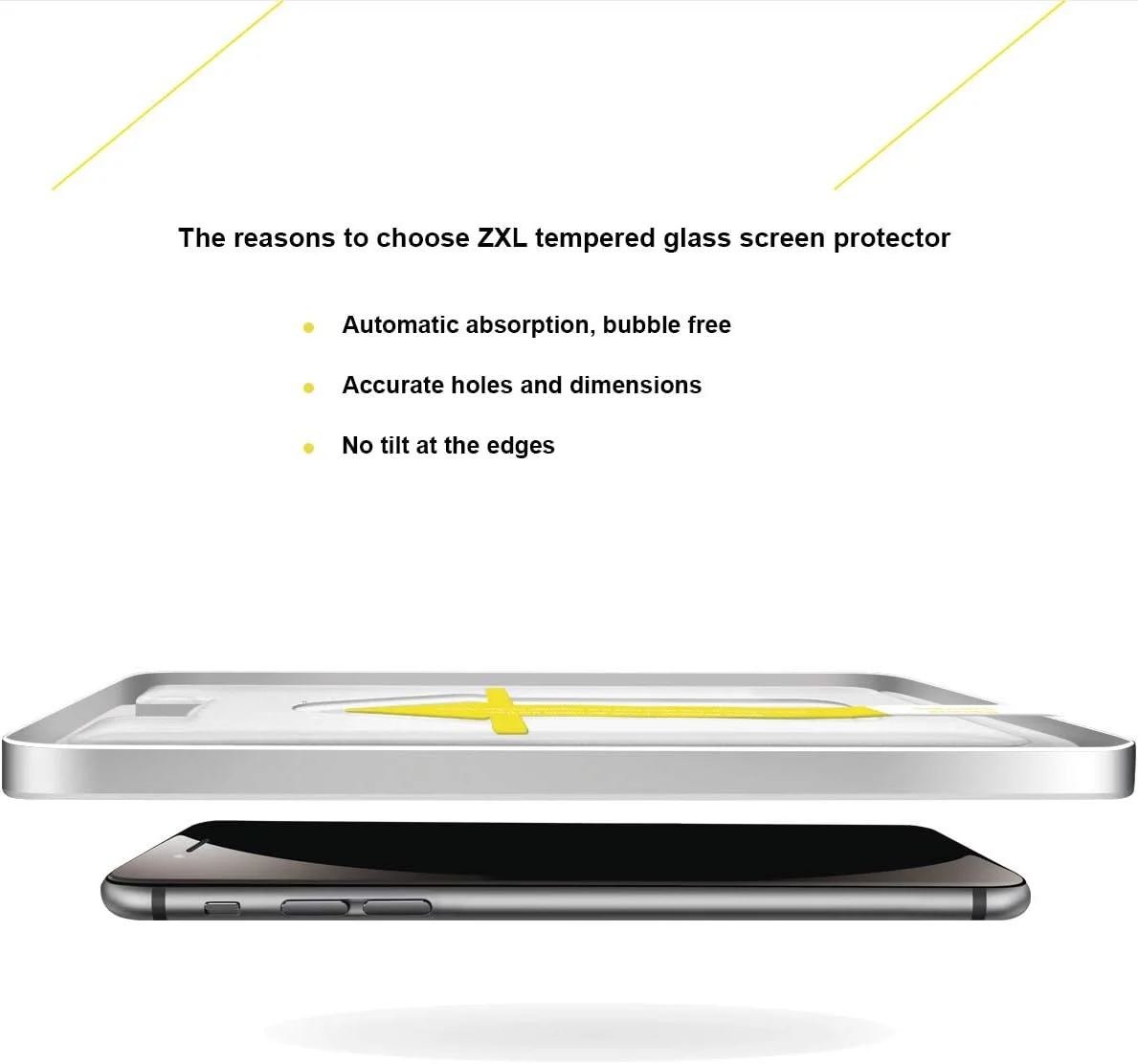 محافظ صفحه نمایش شیشه ای حرارت دیده با کیفیت عالی zXL، بسته 2 عددی، مناسب برای Apple iPhone 11 Pro MAX / Apple iPhone XS MAX (به همراه ابزار نصب سریع و آسان) محافظ صفحه نمایش شیشه ای حرارت دیده با کیفیت عالی zXL، بسته 2 عددی، مناسب برای Apple iPhone 11 Pro MAX / Apple iPhone XS MAX (به همراه ابزار نصب سریع و آسان)