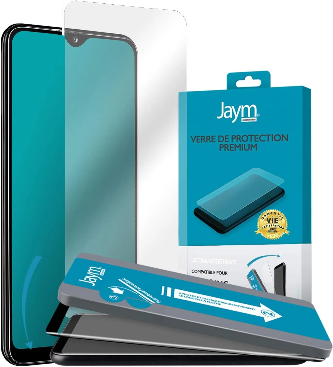 محافظ صفحه نمایش شیشه ای حرارت دیده 2.5D پریمیوم Jaym به همراه اپلیکاتور برای Apple iPhone X/XS/1 Pro محافظ صفحه نمایش شیشه ای حرارت دیده 2.5D پریمیوم Jaym به همراه اپلیکاتور برای Apple iPhone X/XS/1 Pro