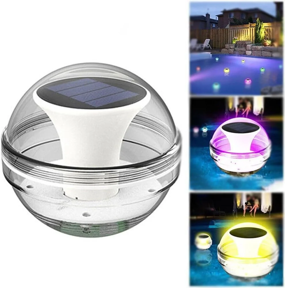 چراغ های خورشیدی شناور استخری Azonee، چراغ شناور تغییر رنگ خورشیدی، چراغ های LED ضد آب برای حوض، توپ های نورانی، چراغ برای استخر، باغ، حیاط، دکوراسیون فضای باز