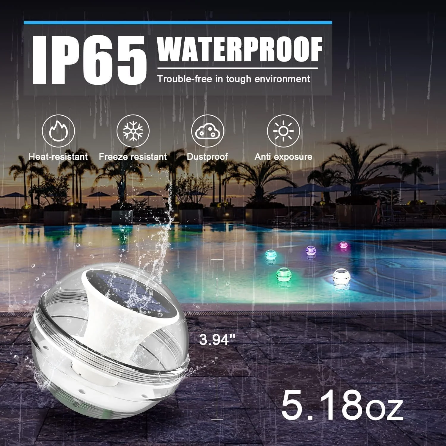 چراغ های خورشیدی شناور استخری Azonee، چراغ شناور تغییر رنگ خورشیدی، چراغ های LED ضد آب برای حوض، توپ های نورانی، چراغ برای استخر، باغ، حیاط، دکوراسیون فضای باز چراغ های خورشیدی شناور استخری Azonee، چراغ شناور تغییر رنگ خورشیدی، چراغ های LED ضد آب برای حوض، توپ های نورانی، چراغ برای استخر، باغ، حیاط، دکوراسیون فضای باز