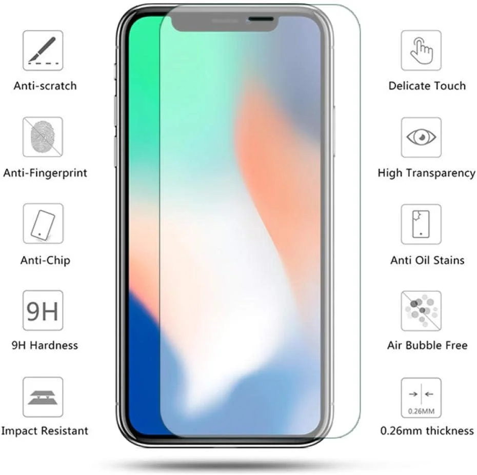 بسته 3 عددی محافظ صفحه نمایش شیشه ای حرارت دیده برای گوشی های آیفون X Xs Max Xr بسته 3 عددی محافظ صفحه نمایش شیشه ای حرارت دیده برای گوشی های آیفون X Xs Max Xr
