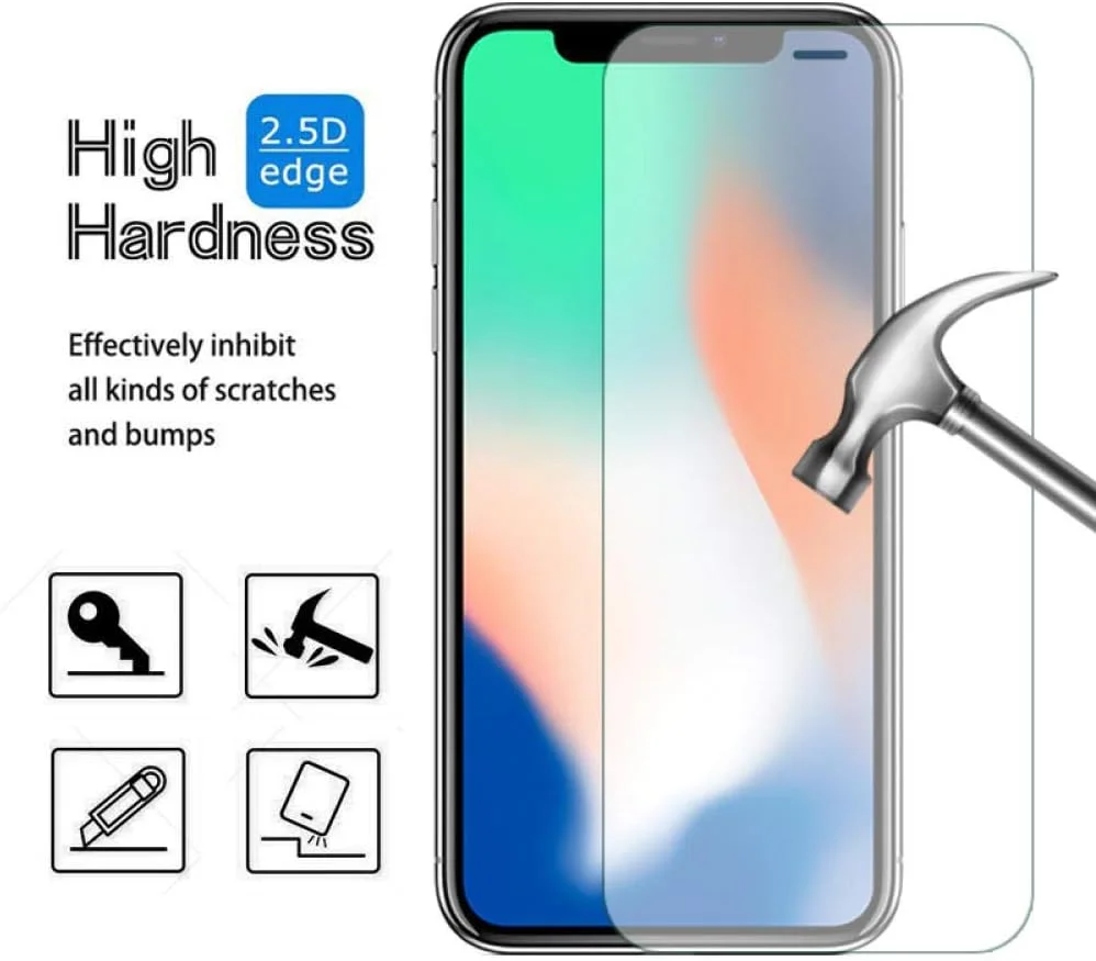 بسته 3 عددی محافظ صفحه نمایش شیشه ای حرارت دیده برای گوشی های آیفون X Xs Max Xr بسته 3 عددی محافظ صفحه نمایش شیشه ای حرارت دیده برای گوشی های آیفون X Xs Max Xr