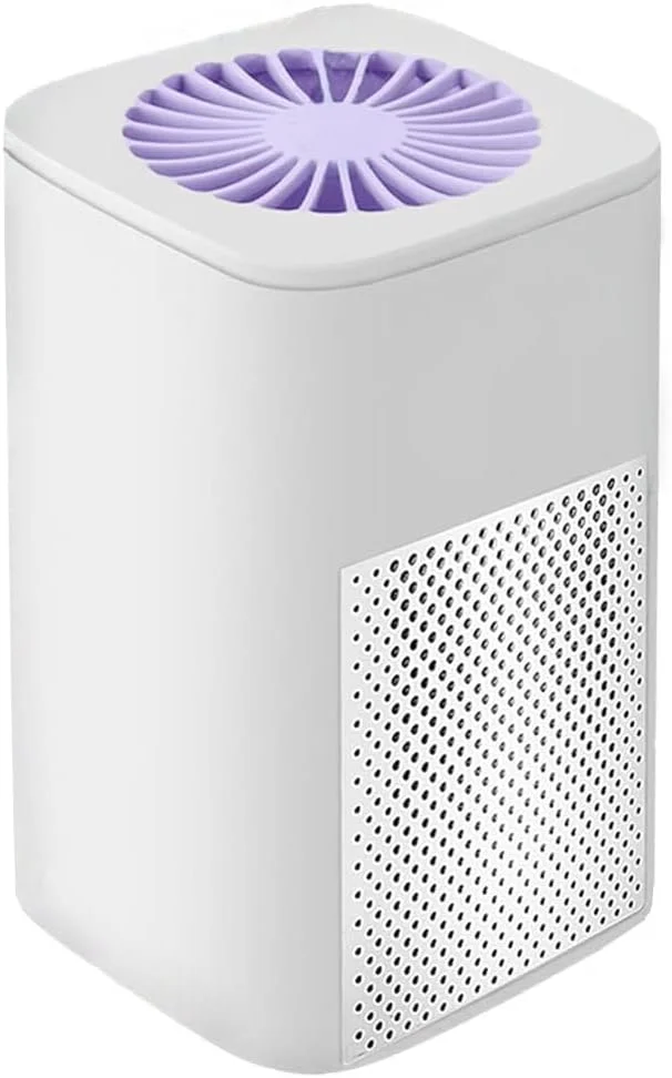 دستگاه تصفیه هوای آزون برای میز، تصفیه کننده قابل حمل هوا با فیلتر HEPA با نور LED، از بین برنده بو برای دفتر کار خانگی، تصفیه کننده هوا برای خواب بهتر، حذف 99.97٪ گرد و غبار گرده بو شوره حیوانات خانگی