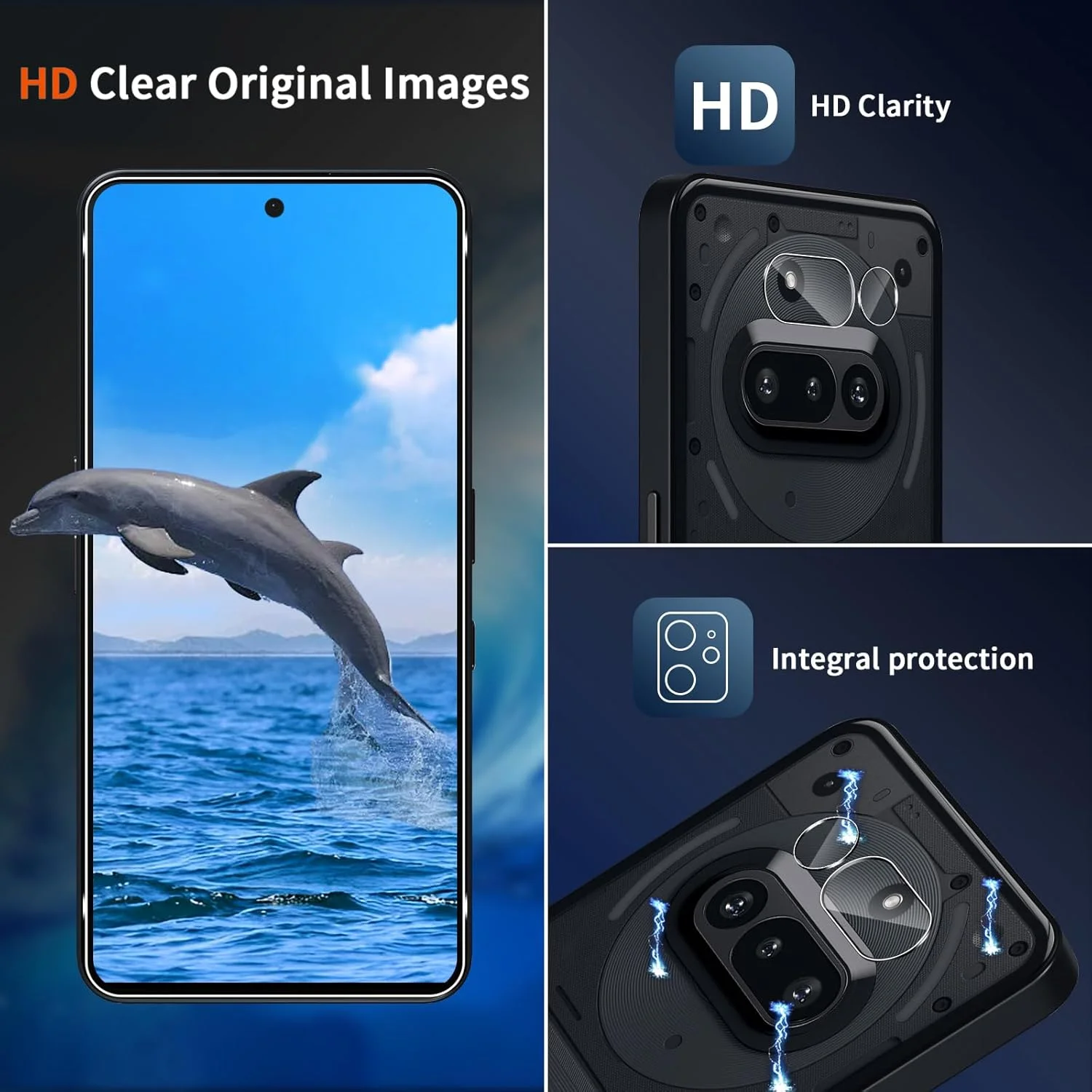 محافظ صفحه نمایش Liilaa برای Nothing Phone (3a)، 2 عدد شیشه حرارت دیده و 2 عدد محافظ لنز دوربین، ضد خش شیشه حرارت دیده با سختی 9H محافظ صفحه نمایش Liilaa برای Nothing Phone (3a)، 2 عدد شیشه حرارت دیده و 2 عدد محافظ لنز دوربین، ضد خش شیشه حرارت دیده با سختی 9H