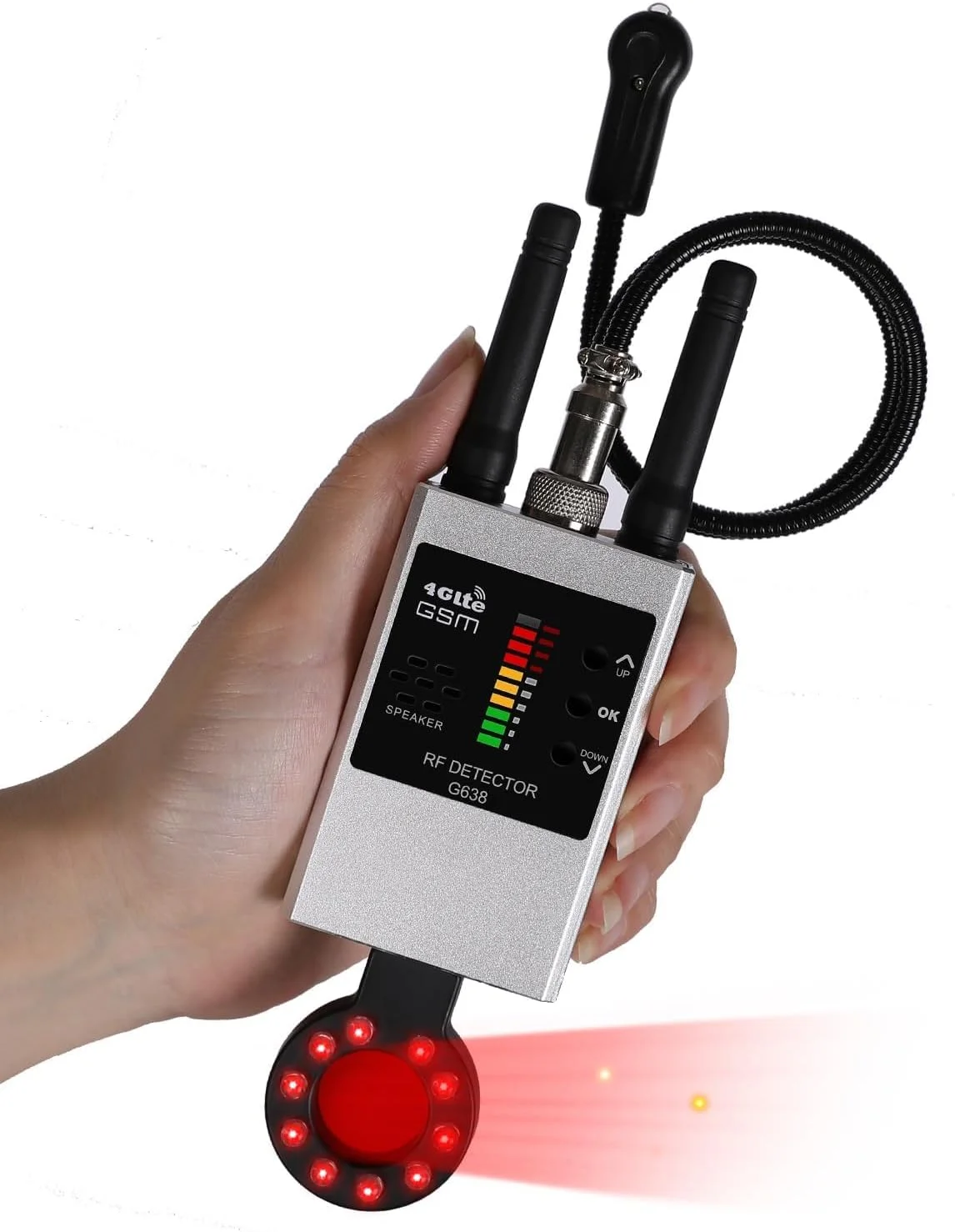 دستگاه ردیاب دوربین مخفی Azonee، ردیاب دوربین ضد جاسوسی، ردیاب GPS، ردیاب RF، ردیاب دوربین برای هتل، ضد ردیابی و ضد شنود، حساسیت 10 سطح