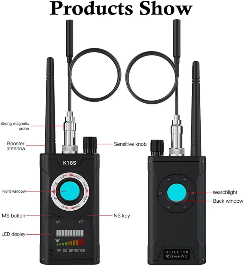 آشکارساز دوربین مخفی Azonee، جاروبرقی ضد جاسوسی، آشکارساز اشکال، آشکارساز دوربین، آشکارساز GPS، یاب دوربین مخفی برای ردیابی GPS، تشخیص سیگنال فرکانس رادیویی آشکارساز دوربین مخفی Azonee، جاروبرقی ضد جاسوسی، آشکارساز اشکال، آشکارساز دوربین، آشکارساز GPS، یاب دوربین مخفی برای ردیابی GPS، تشخیص سیگنال فرکانس رادیویی