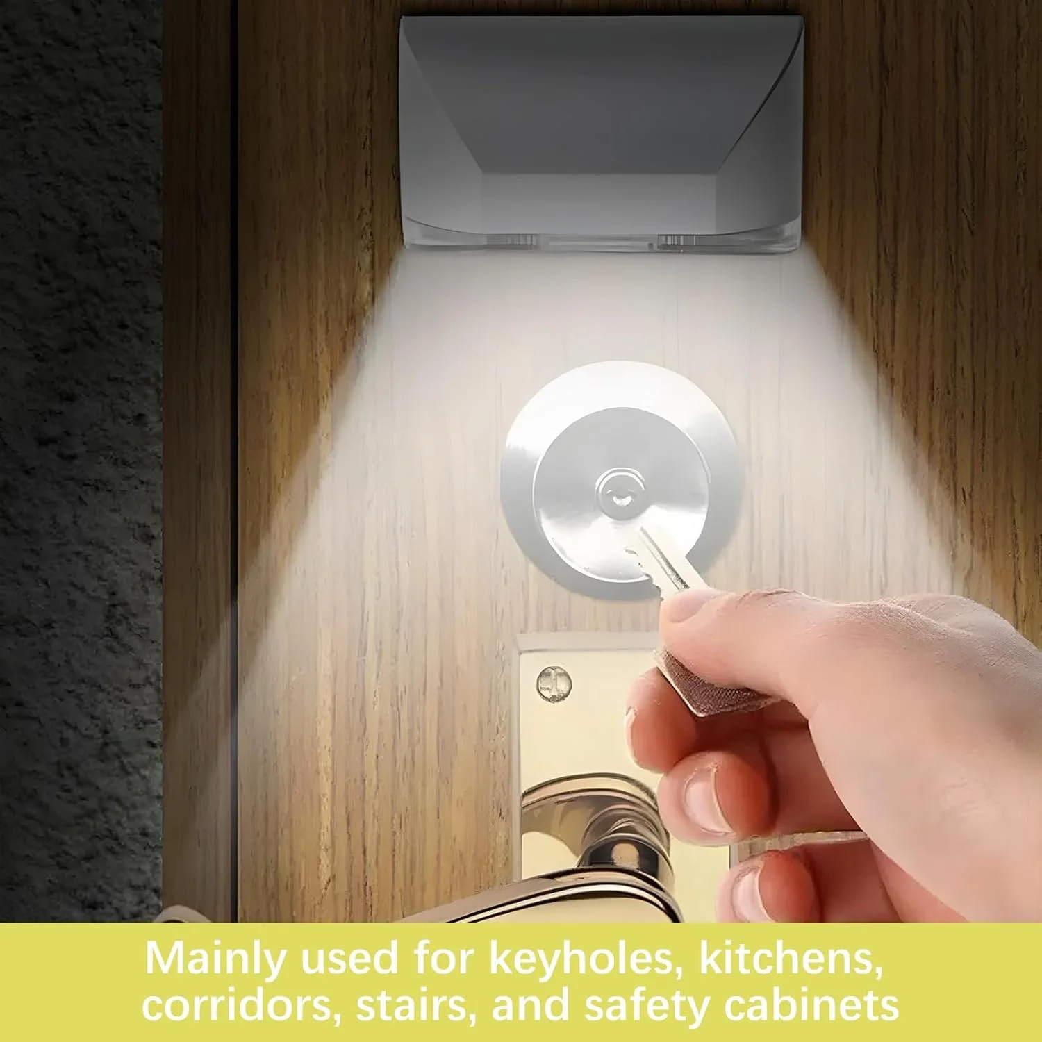 چراغ سوراخ کلید حسگر حرکتی PIR بی سیم Azonee با 4 لامپ LED، چراغ کلید تشخیص خودکار برای درب، راهرو، راه پله و استفاده در داخل/خارج از منزل - چراغ شب چسبی کم مصرف (1 عدد) چراغ سوراخ کلید حسگر حرکتی PIR بی سیم Azonee با 4 لامپ LED، چراغ کلید تشخیص خودکار برای درب، راهرو، راه پله و استفاده در داخل/خارج از منزل - چراغ شب چسبی کم مصرف (1 عدد)