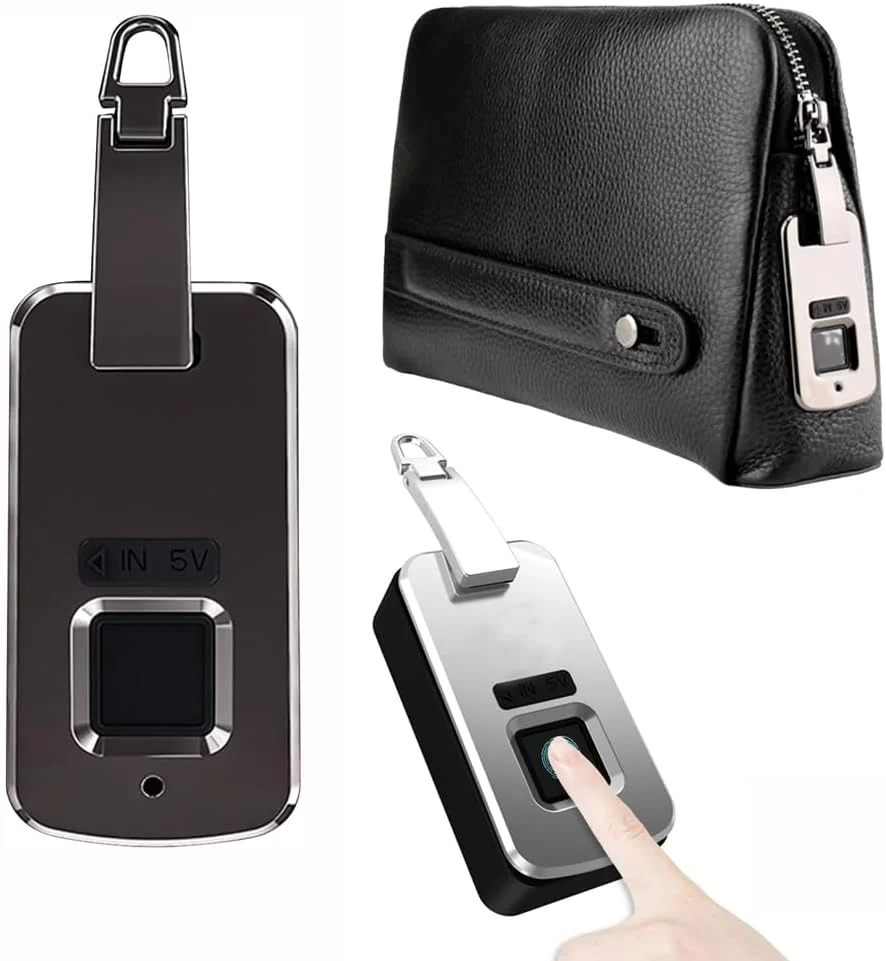 قفل اثر انگشت Azonee، قفل اثر انگشت قابل حمل ضد سرقت برای کیف و چمدان، قابل شارژ USB، حالت آماده به کار 12 ماهه، ضد آب IP65، شناسایی 360 درجه برای کیف دستی، کوله پشتی مناسب برای مسافرت (مشکی) قفل اثر انگشت Azonee، قفل اثر انگشت قابل حمل ضد سرقت برای کیف و چمدان، قابل شارژ USB، حالت آماده به کار 12 ماهه، ضد آب IP65، شناسایی 360 درجه برای کیف دستی، کوله پشتی مناسب برای مسافرت (مشکی)