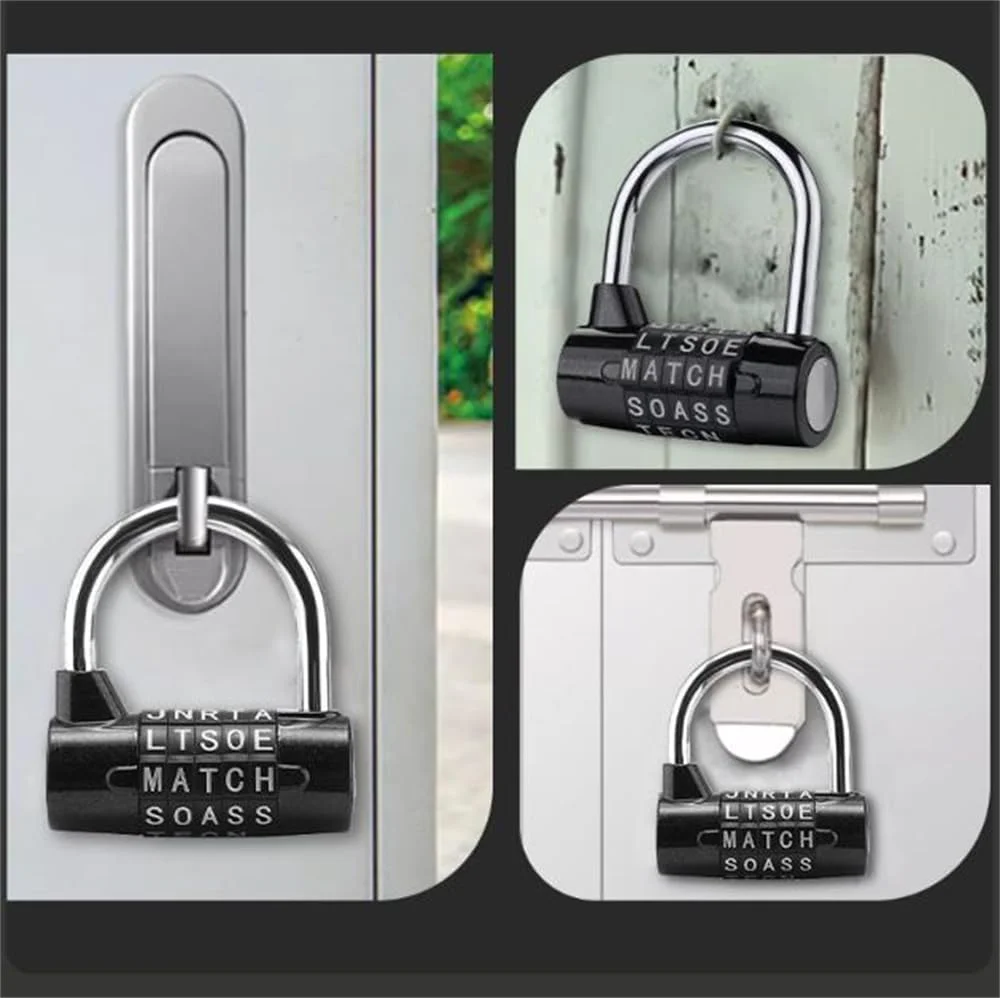 قفل ترکیبی 5 رقمی Azonee، قفل فلزی سنگین، قفل ایمنی بدون کلید قابل تنظیم مجدد برای کمدهای باشگاه مدرسه، جعبه ابزار، کابینت قفل دار، 2 عدد، نقره ای و مشکی