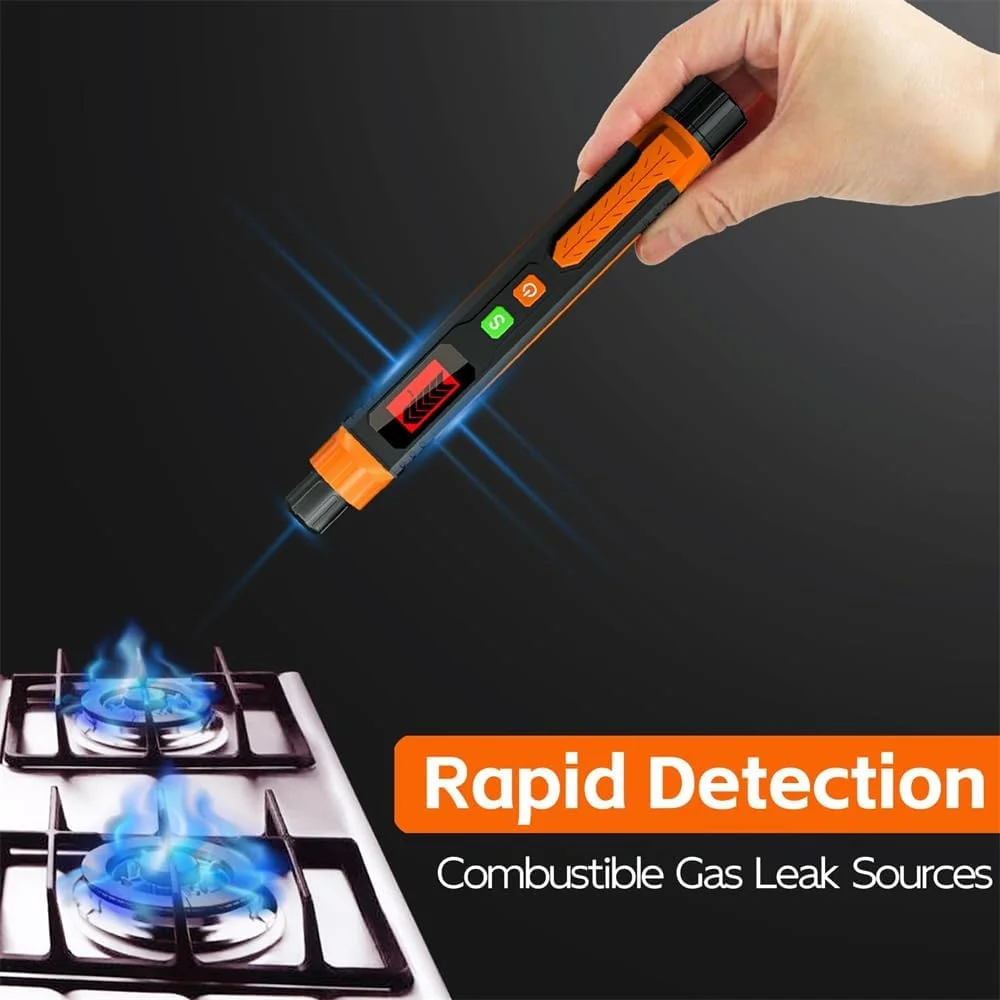 آشکارساز گاز طبیعی Azonee، ردیاب قابل حمل نشت گازهای قابل احتراق با آلارم صوتی و LCD برای ایمنی خانه، شامل 2 باتری آشکارساز گاز طبیعی Azonee، ردیاب قابل حمل نشت گازهای قابل احتراق با آلارم صوتی و LCD برای ایمنی خانه، شامل 2 باتری