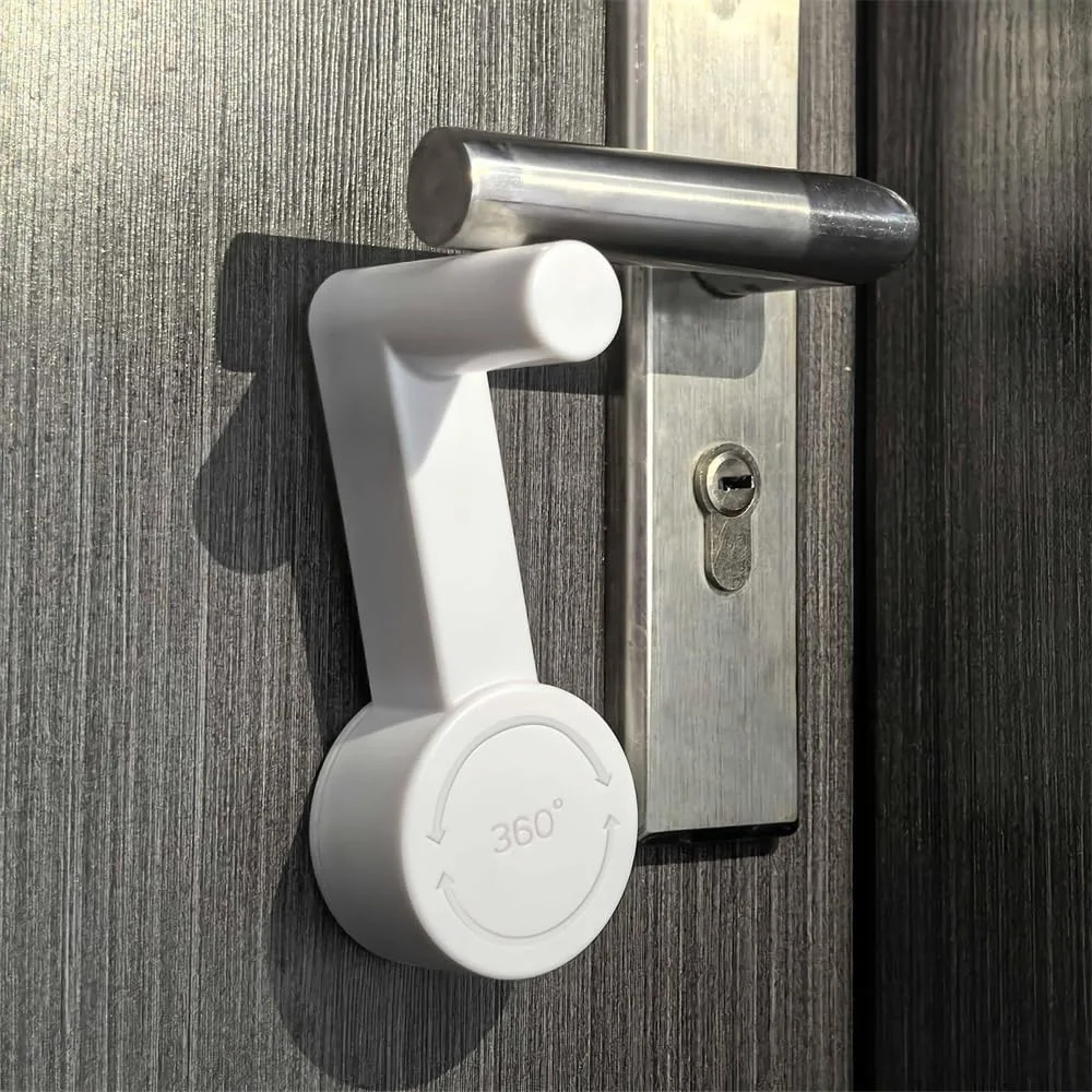 قفل دستگیره درب، قفل ایمنی درب Azonee، دو عددی، بدون نیاز به سوراخکاری، ضد کودک و حیوانات خانگی، نصب آسان، قفل درب اتاق خواب سفید، مسدود کننده درب برای ایمنی قفل دستگیره درب، قفل ایمنی درب Azonee، دو عددی، بدون نیاز به سوراخکاری، ضد کودک و حیوانات خانگی، نصب آسان، قفل درب اتاق خواب سفید، مسدود کننده درب برای ایمنی