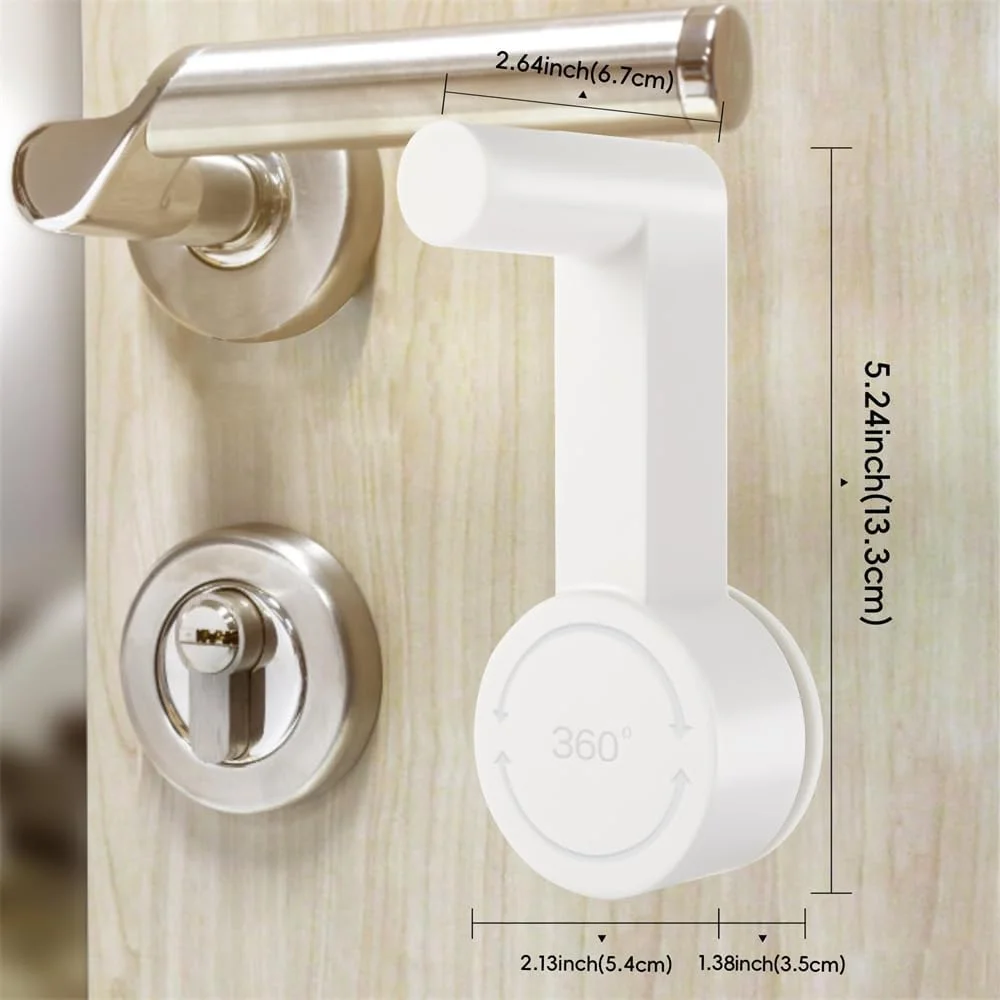 قفل دستگیره درب، قفل ایمنی درب Azonee، دو عددی، بدون نیاز به سوراخکاری، ضد کودک و حیوانات خانگی، نصب آسان، قفل درب اتاق خواب سفید، مسدود کننده درب برای ایمنی قفل دستگیره درب، قفل ایمنی درب Azonee، دو عددی، بدون نیاز به سوراخکاری، ضد کودک و حیوانات خانگی، نصب آسان، قفل درب اتاق خواب سفید، مسدود کننده درب برای ایمنی