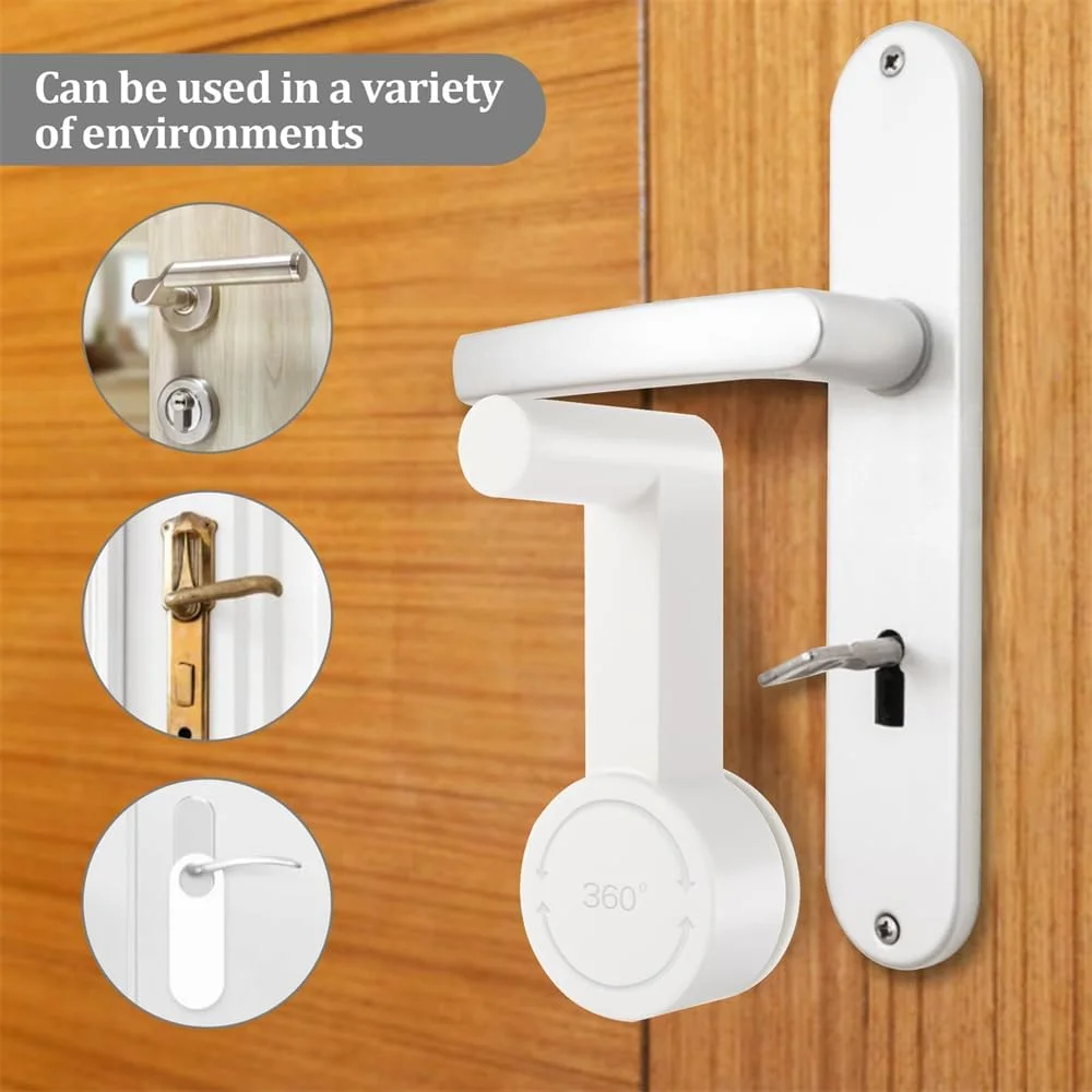 قفل دستگیره درب، قفل ایمنی درب Azonee، دو عددی، بدون نیاز به سوراخکاری، ضد کودک و حیوانات خانگی، نصب آسان، قفل درب اتاق خواب سفید، مسدود کننده درب برای ایمنی قفل دستگیره درب، قفل ایمنی درب Azonee، دو عددی، بدون نیاز به سوراخکاری، ضد کودک و حیوانات خانگی، نصب آسان، قفل درب اتاق خواب سفید، مسدود کننده درب برای ایمنی