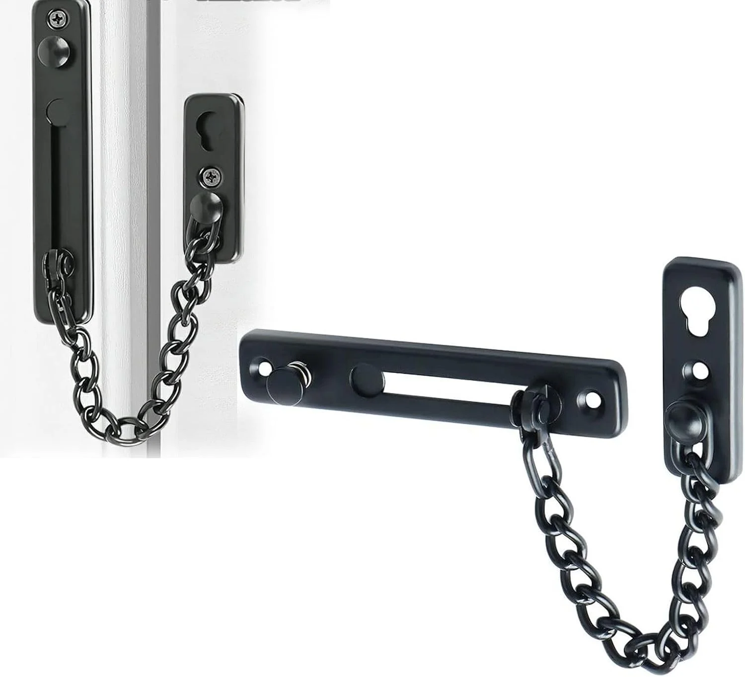 قفل زنجیری درب Azonee - قفل استیل ضد زنگ، محافظ زنجیری کشویی سنگین برای خانه، آپارتمان، اتاق خواب قفل زنجیری درب Azonee - قفل استیل ضد زنگ، محافظ زنجیری کشویی سنگین برای خانه، آپارتمان، اتاق خواب