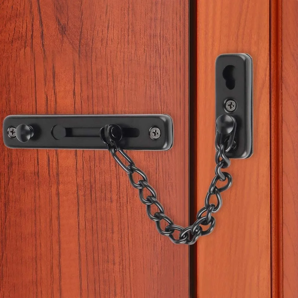 قفل زنجیری درب Azonee - قفل استیل ضد زنگ، محافظ زنجیری کشویی سنگین برای خانه، آپارتمان، اتاق خواب