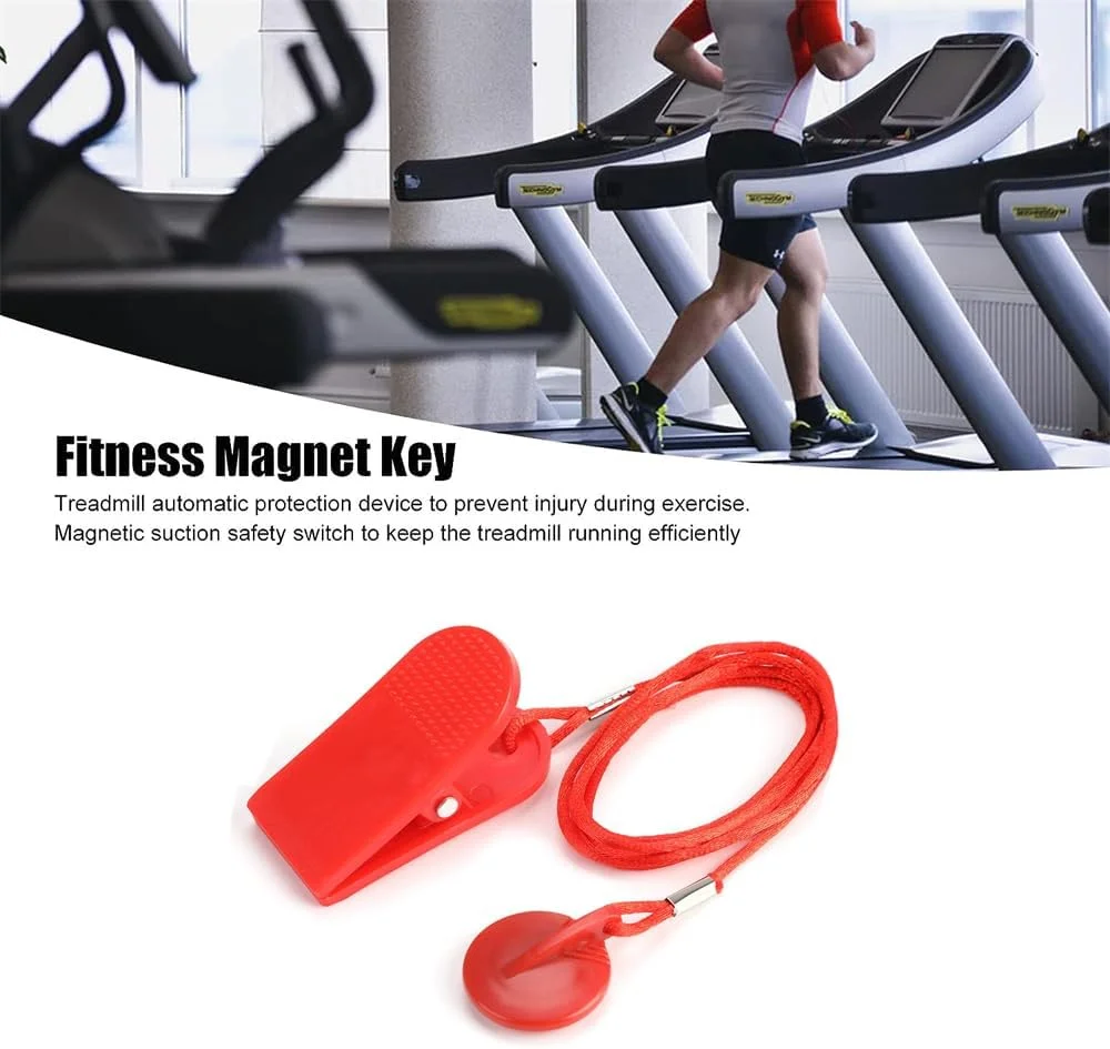 کلید ایمنی تردمیل Azonee، توقف اضطراری تردمیل، سوئیچ توقف مغناطیسی، کیت لوازم جانبی اضطراری قفل ایمنی مغناطیسی سازگار با اکثر تردمیل ها