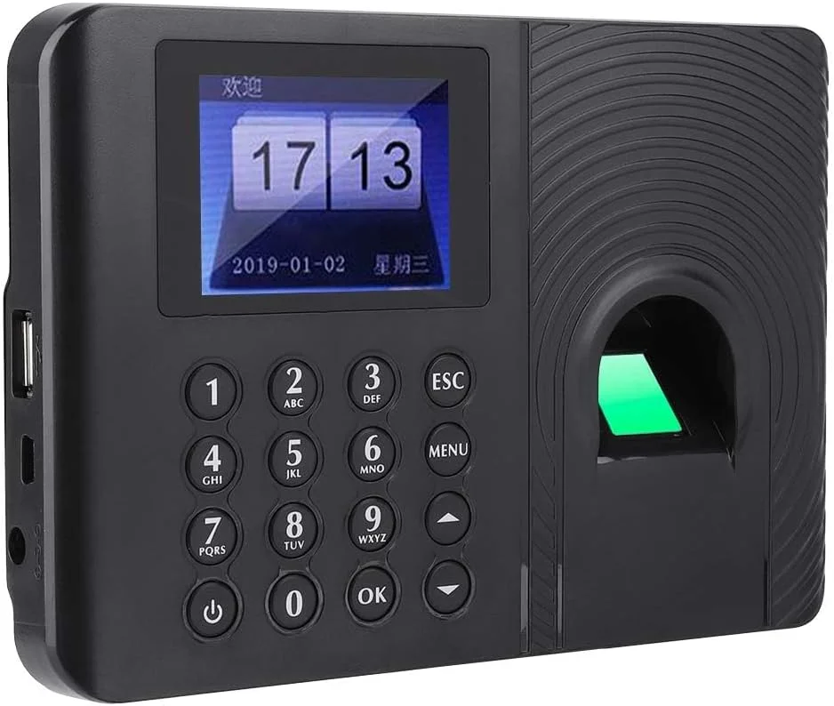دستگاه حضور و غیاب اثر انگشتی Azonee، دستگاه حضور و غیاب بیومتریک اثر انگشت/رمز عبور، ضبط کننده ورود و خروج کارکنان، کنترلر حضور و غیاب صفحه نمایش LCD رنگی 2.4 اینچی