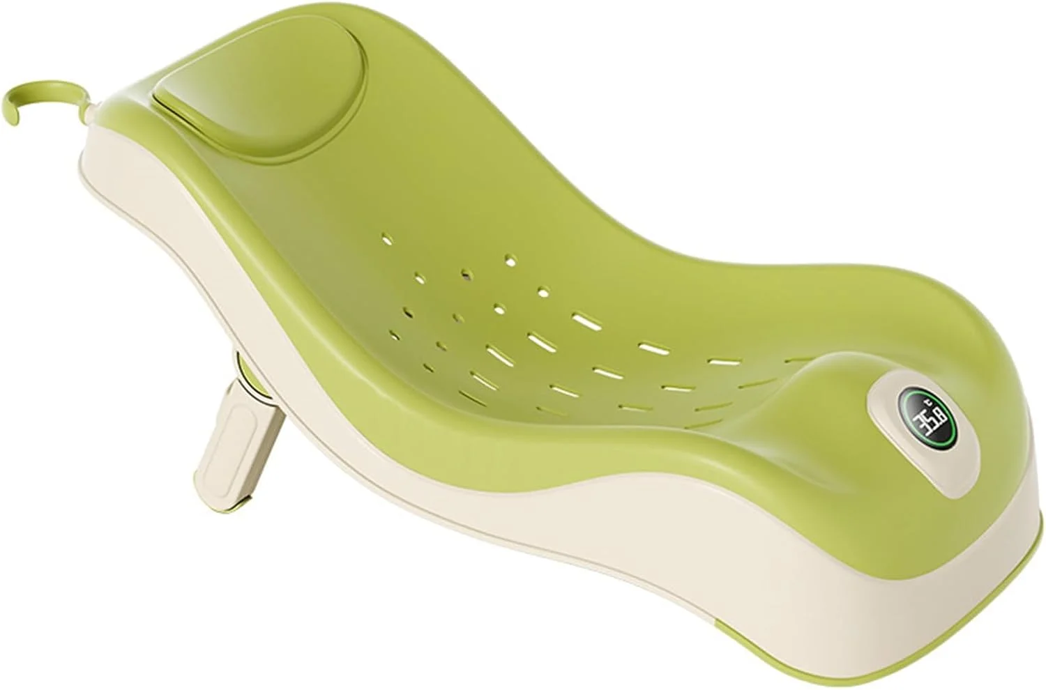 آب تنی کودک آزونه، ضد لغزش راحت با 3 موقعیت خوابیده و دماسنج، پشتیبانی حمام کودک برای استفاده روی پیشخوان، صندلی حمام نوزاد برای وان سینک نوزادان 0-12 ماهه