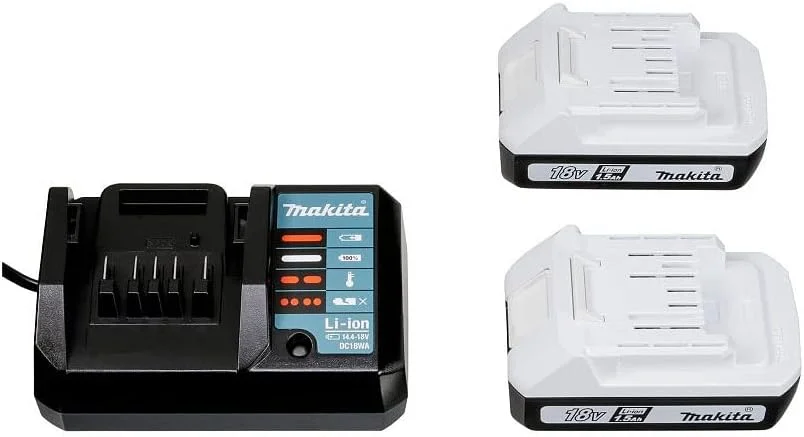 دریل چکشی شارژی 13 میلی‌متری 18 ولت ماکیتا مدل HP488D002 سری G، 42 نیوتن‌متر، به همراه 2 عدد باتری (1.5 آمپر ساعت) و شارژر