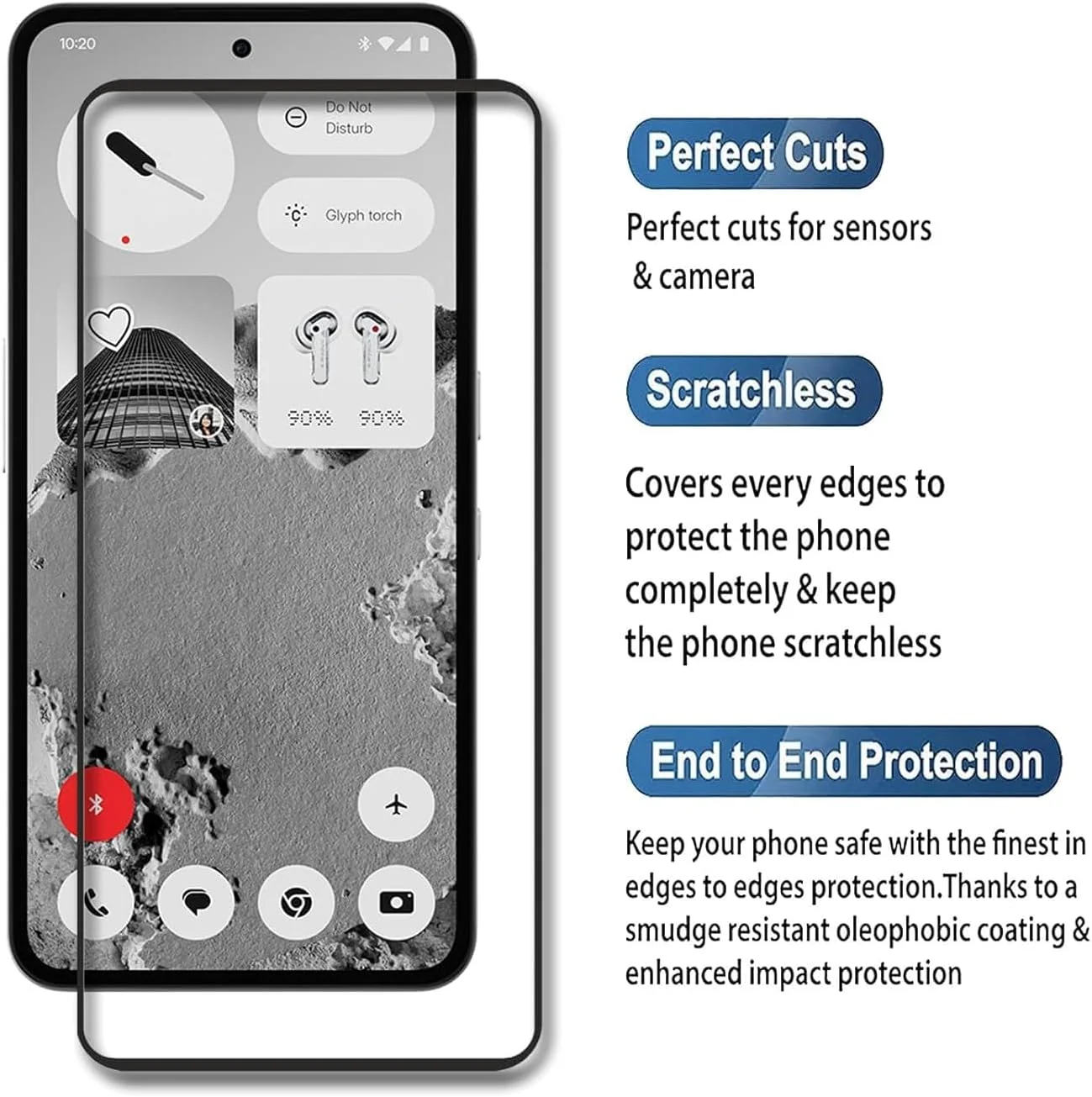 محافظ صفحه نمایش شیشه ای برای ناتینگ CMF Phone 2 Pro، محافظ صفحه نمایش شیشه ای حرارت دیده با سختی 9H، ضد خش، نصب بدون حباب برای CMF by Nothing Phone 2 Pro محافظ صفحه نمایش شیشه ای برای ناتینگ CMF Phone 2 Pro، محافظ صفحه نمایش شیشه ای حرارت دیده با سختی 9H، ضد خش، نصب بدون حباب برای CMF by Nothing Phone 2 Pro
