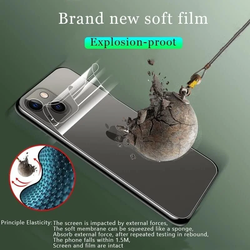 محافظ پشت هیدروژلی HD گوشی آیفون 16 پرو مکس 5G سایز 6.9 اینچ مدل 2024، بسیار حساس، انعطاف پذیر، شفاف، ضد انفجار، بسته 2 عددی محافظ پشت هیدروژلی HD گوشی آیفون 16 پرو مکس 5G سایز 6.9 اینچ مدل 2024، بسیار حساس، انعطاف پذیر، شفاف، ضد انفجار، بسته 2 عددی