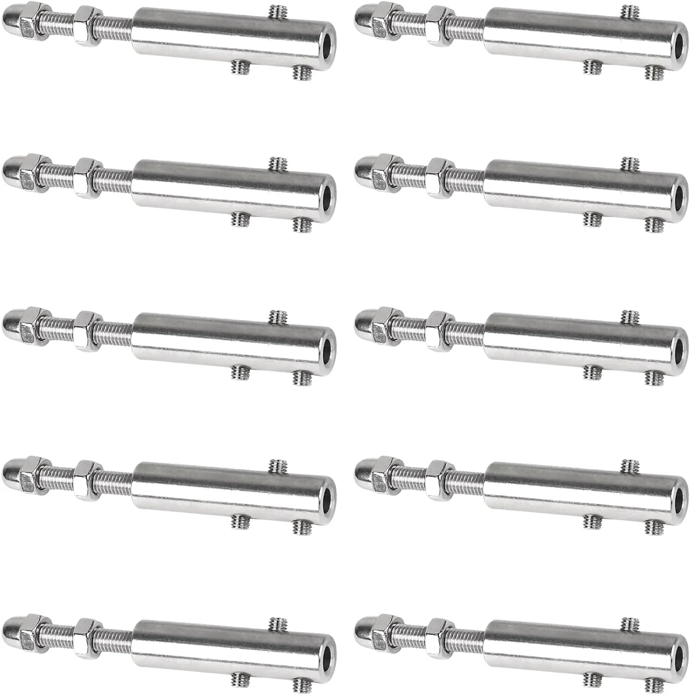 مهارکش زنجیر، مهارکش های استیل ضد زنگ | کیت سخت افزاری سنگین 10 عددی قلاب برای نرده کشی، نورپردازی، باغبانی، داربست، سایبان، گیاهان مهارکش زنجیر، مهارکش های استیل ضد زنگ | کیت سخت افزاری سنگین 10 عددی قلاب برای نرده کشی، نورپردازی، باغبانی، داربست، سایبان، گیاهان