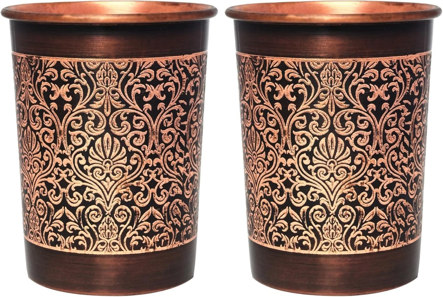 ست لیوان مسی آب 2 عددی - طرح گل دست ساز (صاف)، تقویت ایمنی و لذت بردن از مزایای آیورودا، ظرفیت 250 میلی لیتر ست لیوان مسی آب 2 عددی - طرح گل دست ساز (صاف)، تقویت ایمنی و لذت بردن از مزایای آیورودا، ظرفیت 250 میلی لیتر