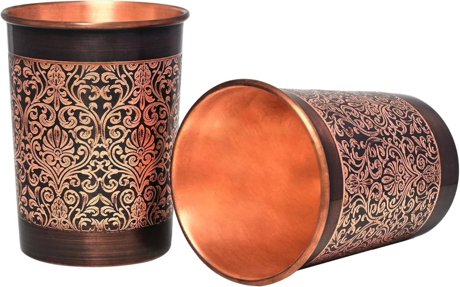 ست لیوان مسی آب 2 عددی - طرح گل دست ساز (صاف)، تقویت ایمنی و لذت بردن از مزایای آیورودا، ظرفیت 250 میلی لیتر ست لیوان مسی آب 2 عددی - طرح گل دست ساز (صاف)، تقویت ایمنی و لذت بردن از مزایای آیورودا، ظرفیت 250 میلی لیتر