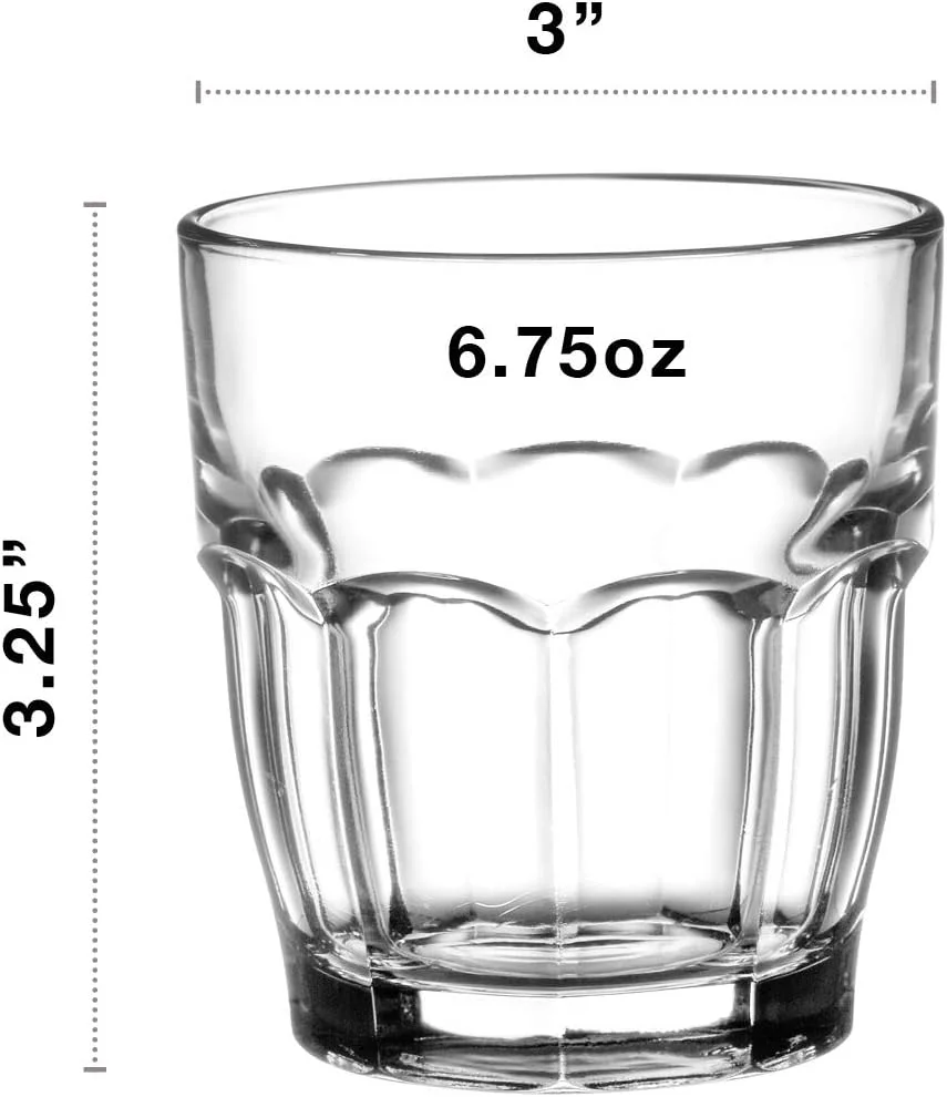 لیوان های آبمیوه خوری قابل انباشت بورمیولی روکو راک بار - ست 6 عددی لیوان نوشیدنی قابل شستشو در ماشین ظرفشویی برای نوشابه، آبمیوه، شیر، کوکاکولا، آبجو، نوشیدنی های الکلی - لیوان های آبخوری شیشه ای مقاوم 6.75 اونسی برای استفاده روزانه لیوان های آبمیوه خوری قابل انباشت بورمیولی روکو راک بار - ست 6 عددی لیوان نوشیدنی قابل شستشو در ماشین ظرفشویی برای نوشابه، آبمیوه، شیر، کوکاکولا، آبجو، نوشیدنی های الکلی - لیوان های آبخوری شیشه ای مقاوم 6.75 اونسی برای استفاده روزانه