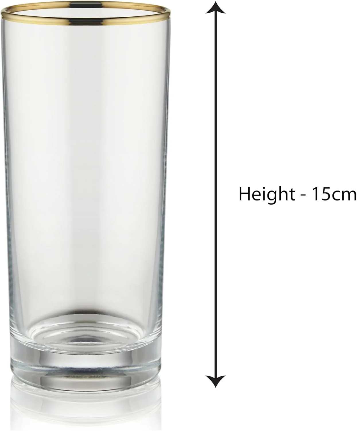 بلک استون ست 3 تایی لیوان بلند شیشه ای مدل Double Old Fashioned Rocks با حجم 380 میلی لیتر، ساخت ترکیه (حاشیه طلایی)