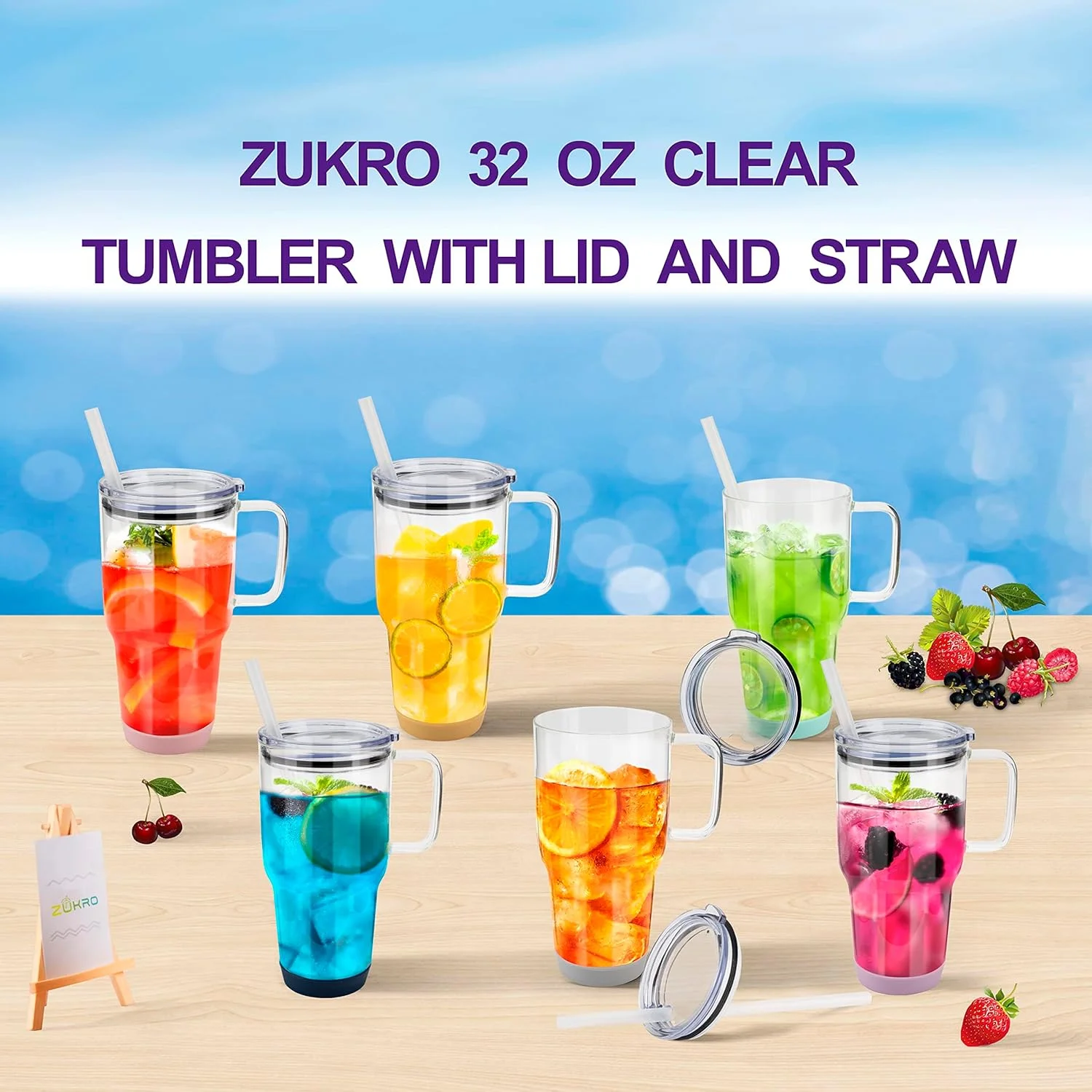 Azonee 32 oz Glass Tumbler with Handle, Glass Water Bottles with Lid and Straw, Reusable Iced Coffee Cup with Silicone Bumper for Beer - Fits in Car Holder, BPA Free, Leak Proof, Dishwasher Safe Azonee 32 oz Glass Tumbler with Handle, Glass Water Bottles with Lid and Straw, Reusable Iced Coffee Cup with Silicone Bumper for Beer - Fits in Car Holder, BPA Free, Leak Proof, Dishwasher Safe