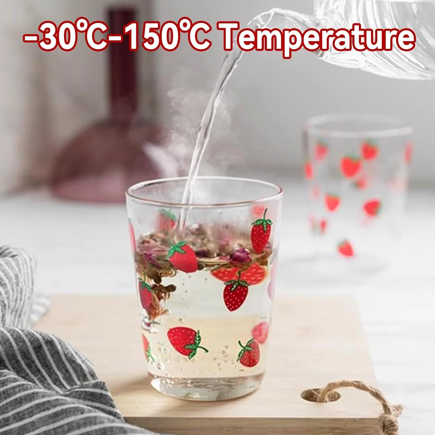 لیوان شیشه ای 300 میلی لیتری برای نوشیدن آب با طرح توت فرنگی، همراه با درب و نی، لیوان ماگ برای دختر، پسر و کودک لیوان شیشه ای 300 میلی لیتری برای نوشیدن آب با طرح توت فرنگی، همراه با درب و نی، لیوان ماگ برای دختر، پسر و کودک