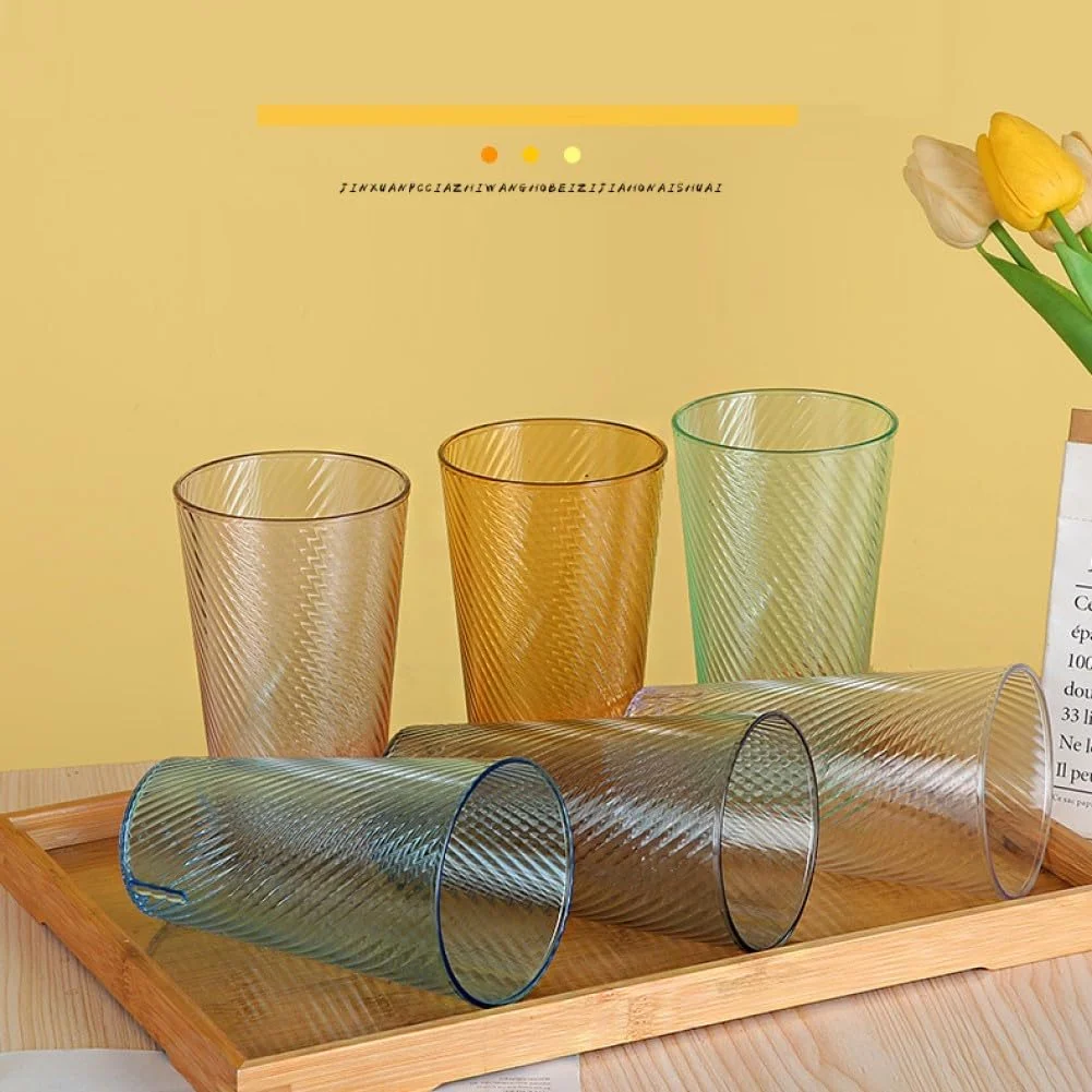 ست 4 عددی لیوان پلاستیکی اکریلیک NALACAL، لیوان های نوشیدنی اکریلیک بدون BPA، لیوان های نوشیدنی اکریلیک قابل استفاده مجدد، لیوان های پلاستیکی پیک نیک، ست لیوان های اکریلیک برای پیک نیک، مهمانی ها، استفاده روزانه